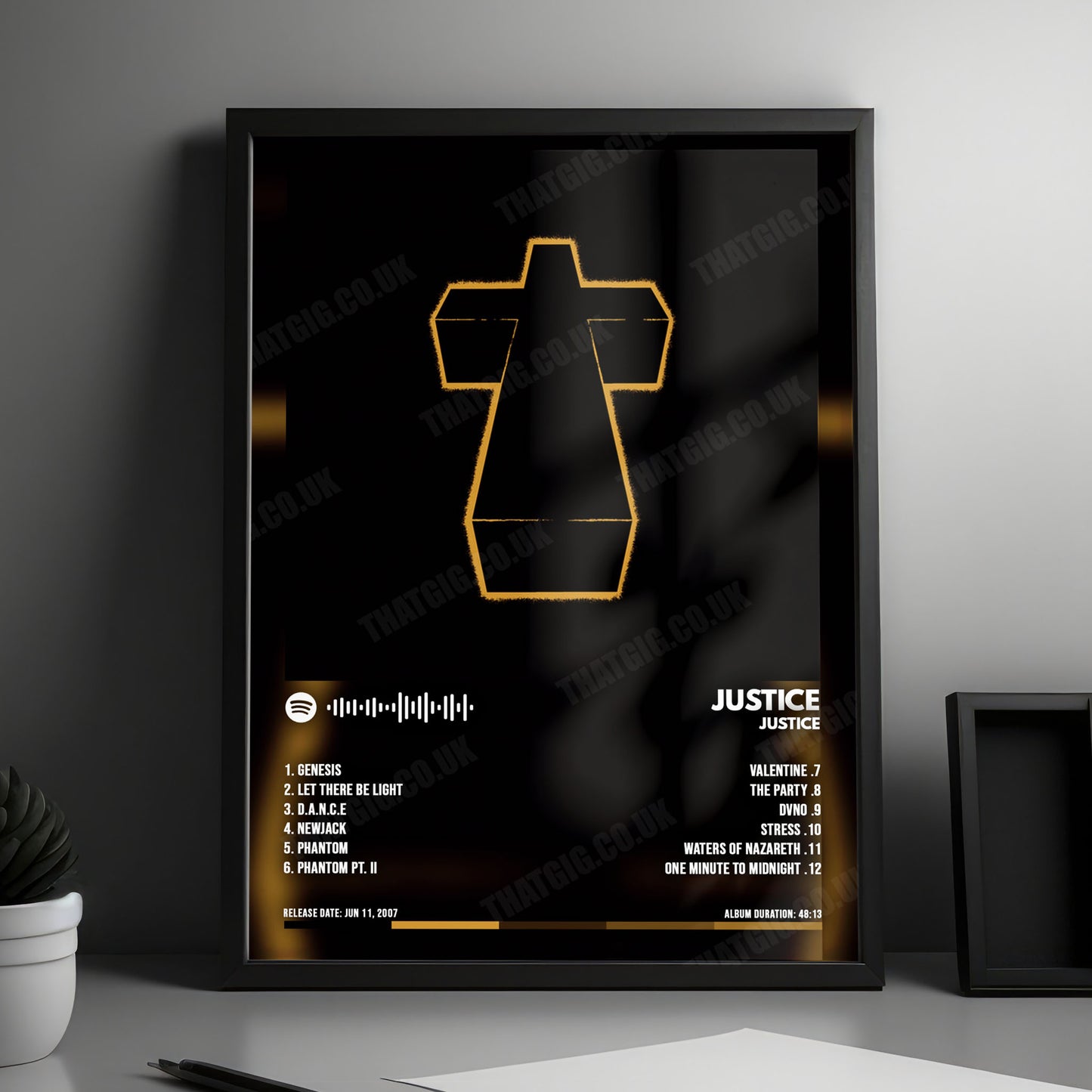 Justice "Justice" Album Cover Poster - with Complete Tracklist