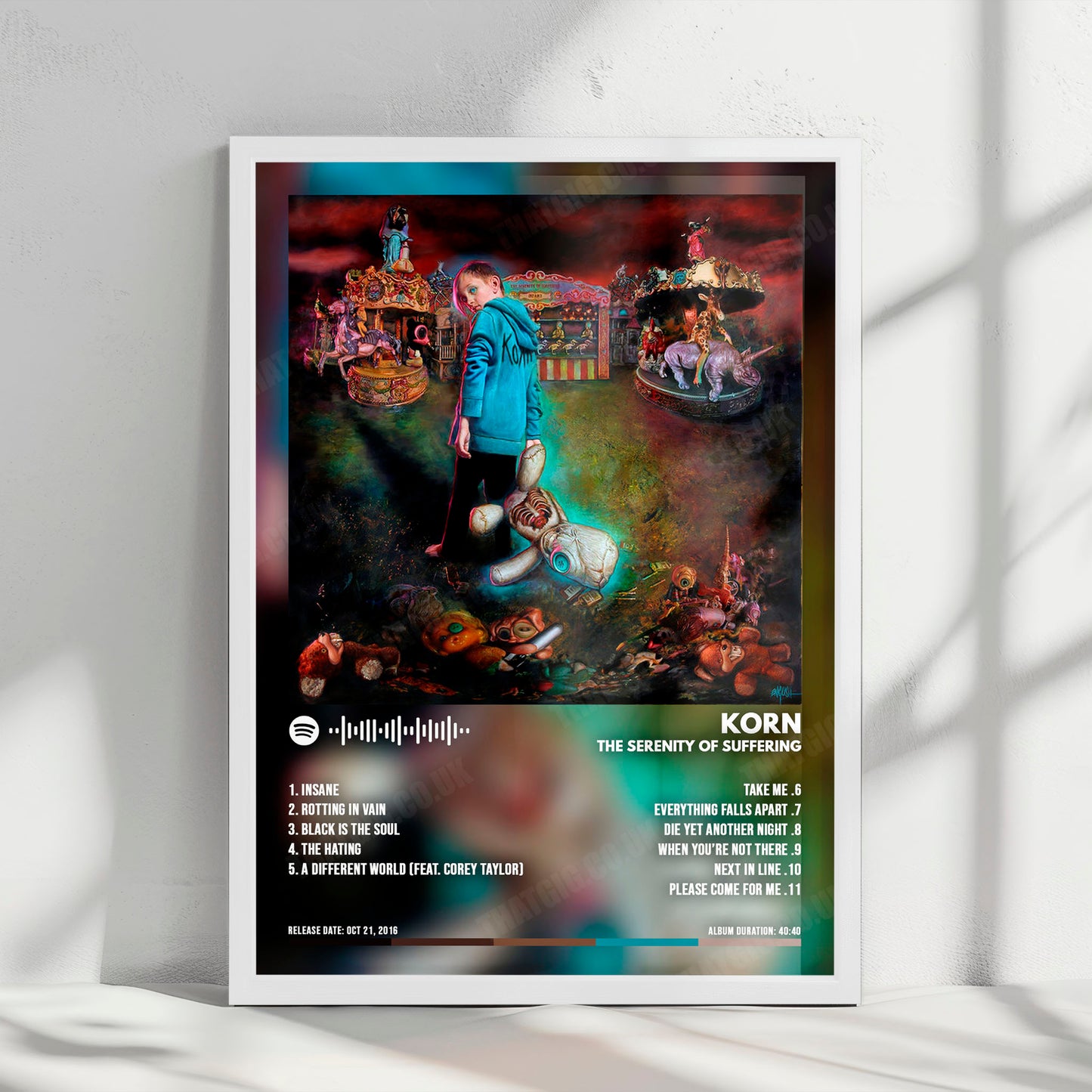 Korn "The Serenity of Suffering " Album Cover Poster - with Complete Tracklist