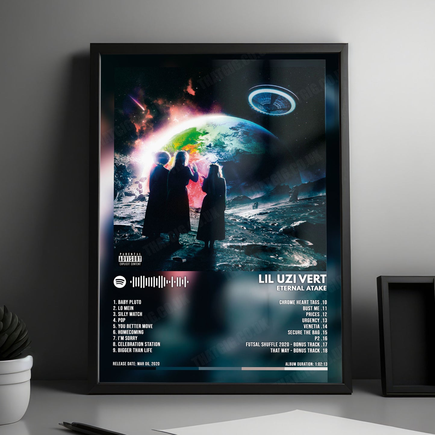 Lil Uzi Vert "Eternal Atake" Album Cover Poster - with Complete Tracklist