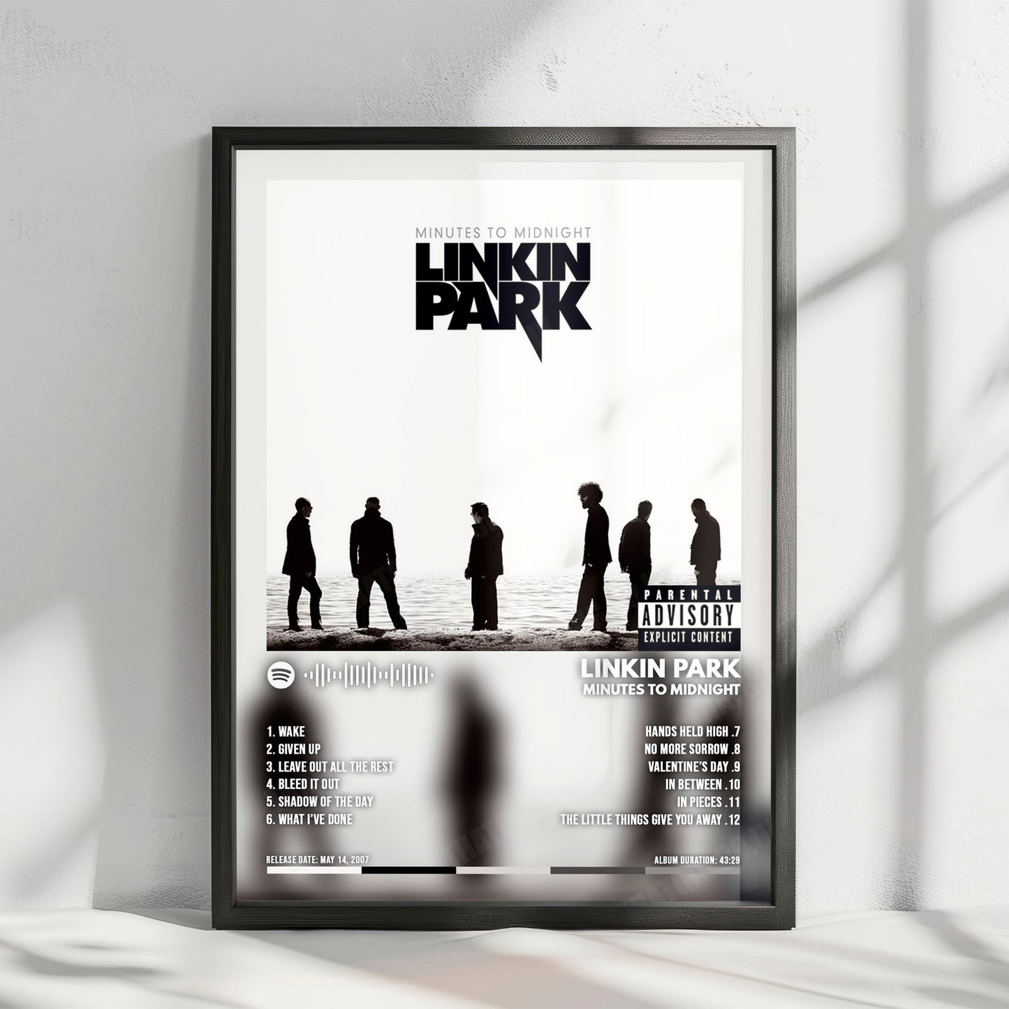 Linkin Park "Minutes to Midnight" Album Cover Poster - with Complete Tracklist