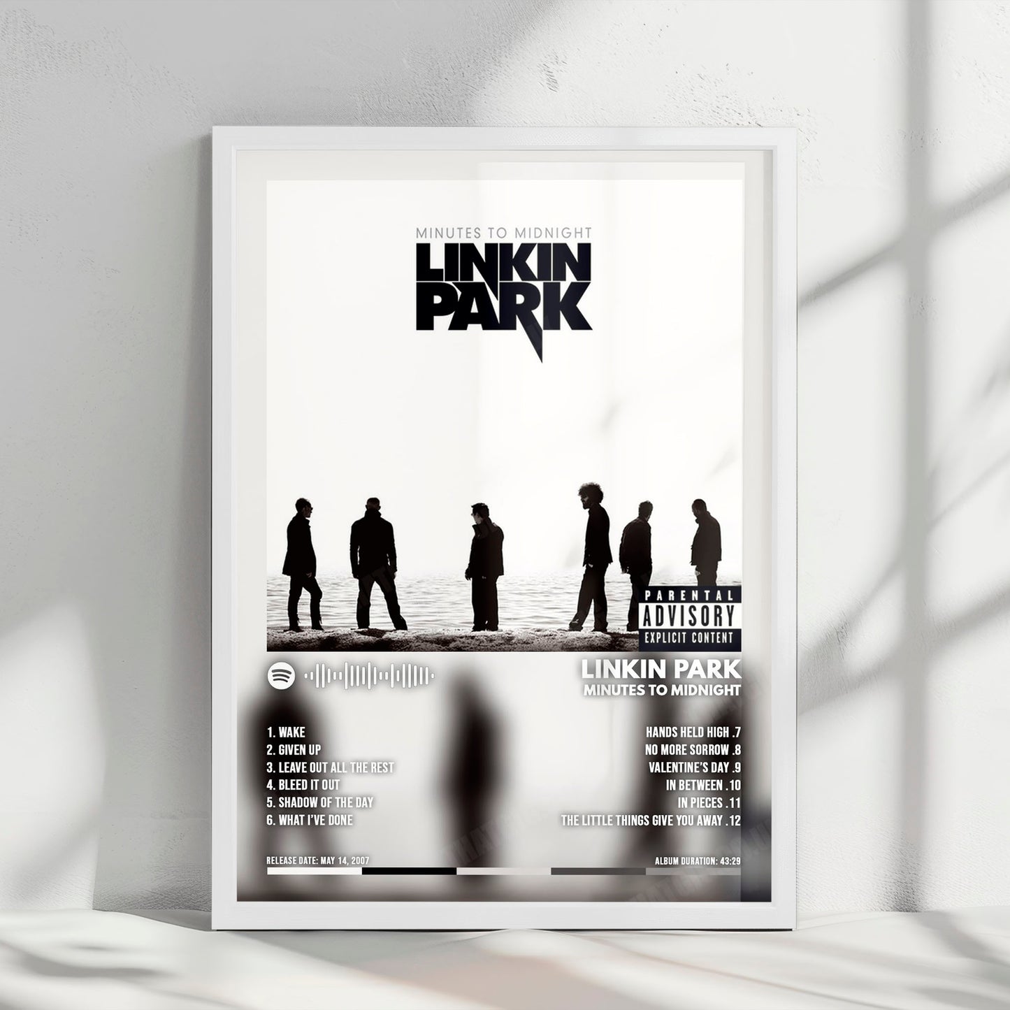 Linkin Park "Minutes to Midnight" Album Cover Poster - with Complete Tracklist