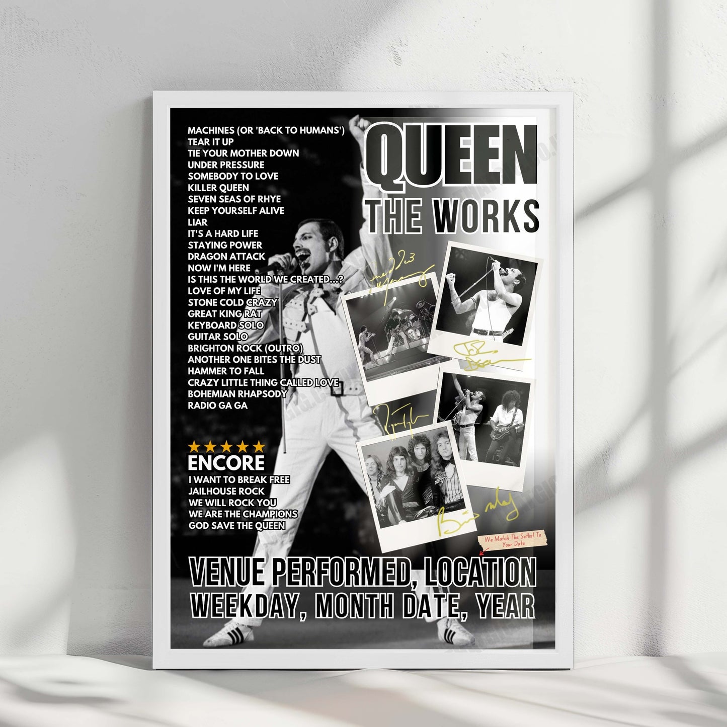 Queen Setlist Poster - Festhalle, Frankfurt - September 26th, 1984