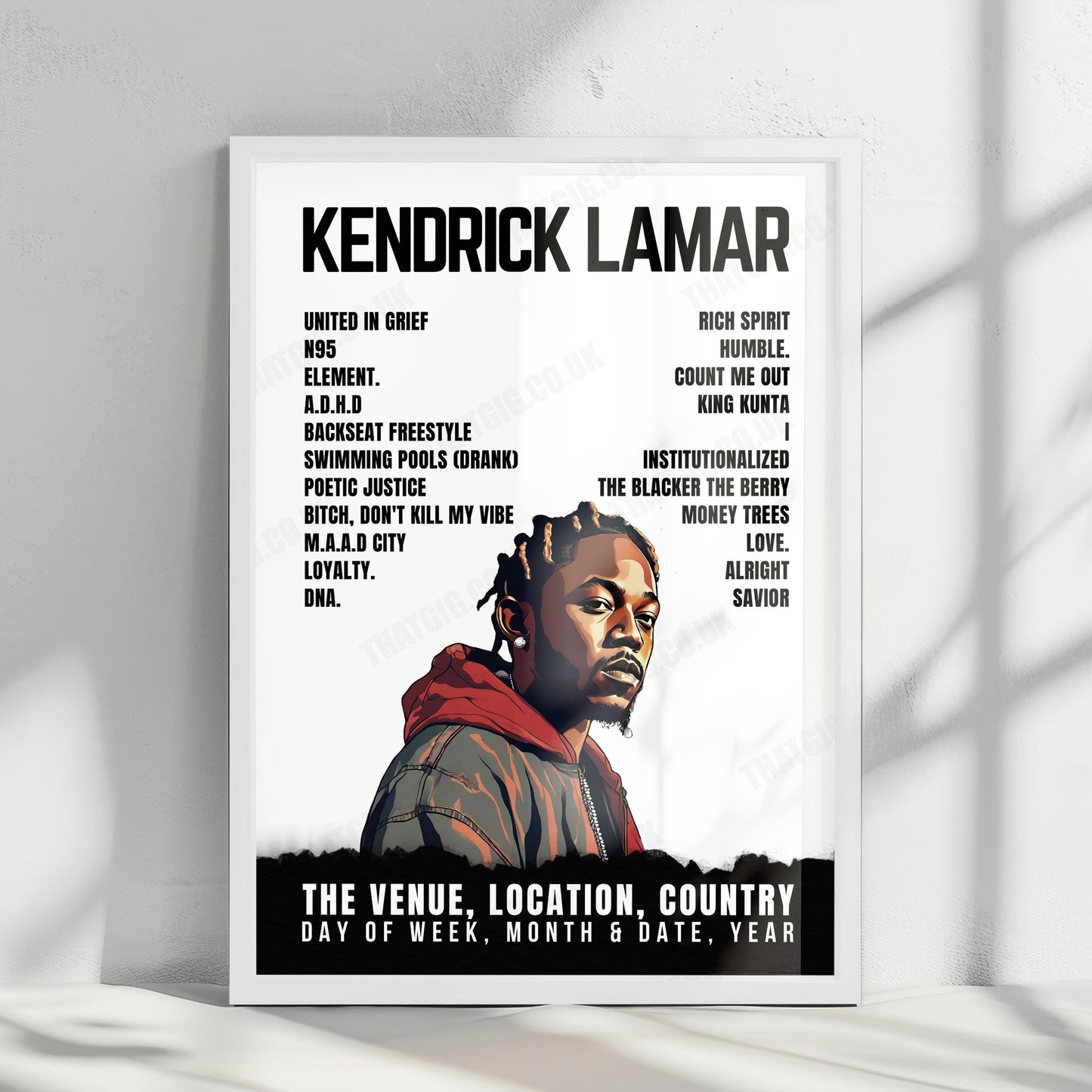 Kendrick Lamar Setlist Poster - Festhalle, Frankfurt - October 31st, 2022