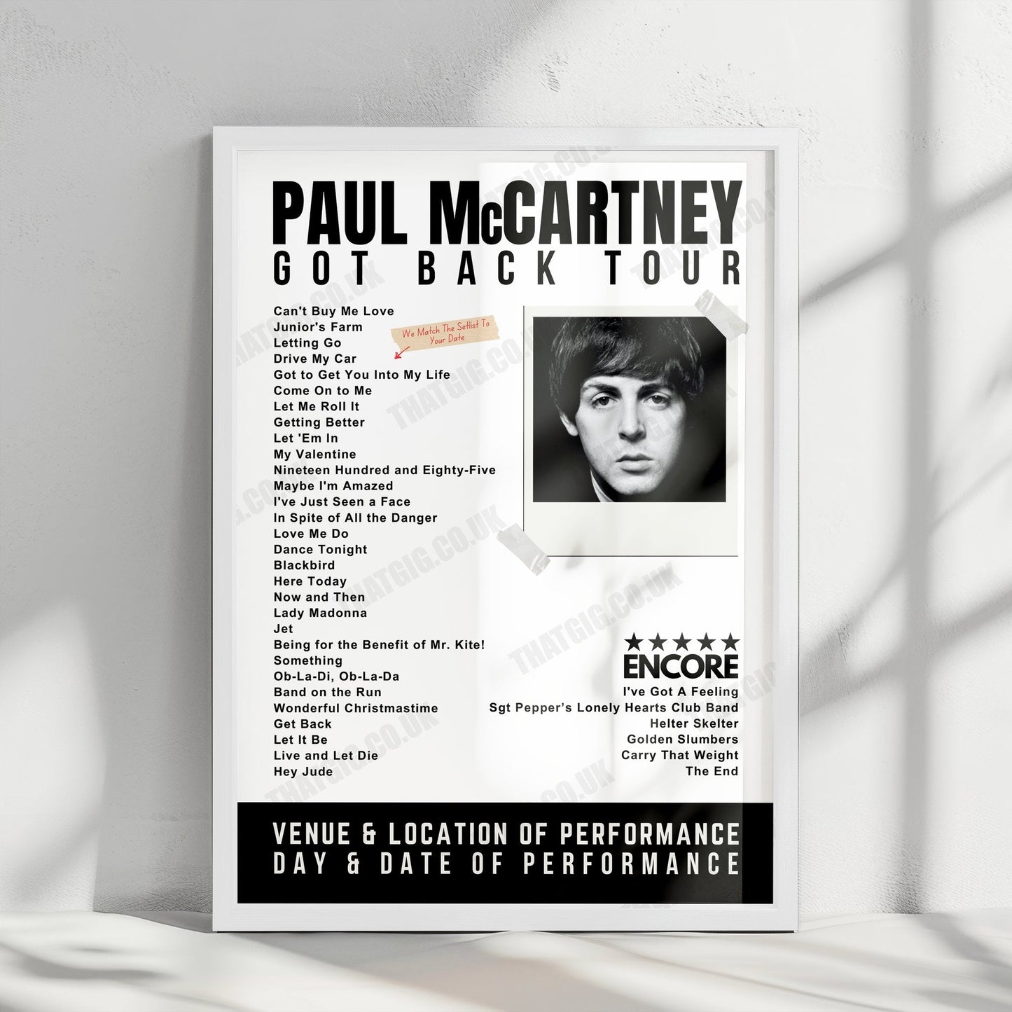 Paul McCartney Setlist Poster - Coors Field, Denver - October 11th, 2025