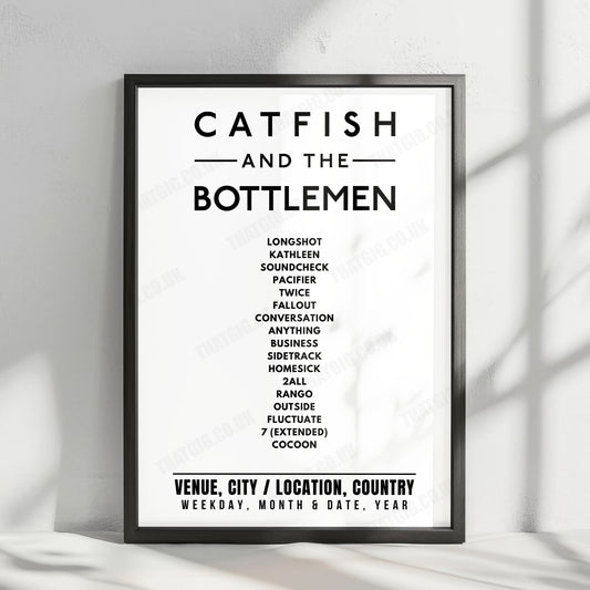 Catfish and the Bottlemen Setlist Poster - Alcatraz, Milan - February 5th, 2020