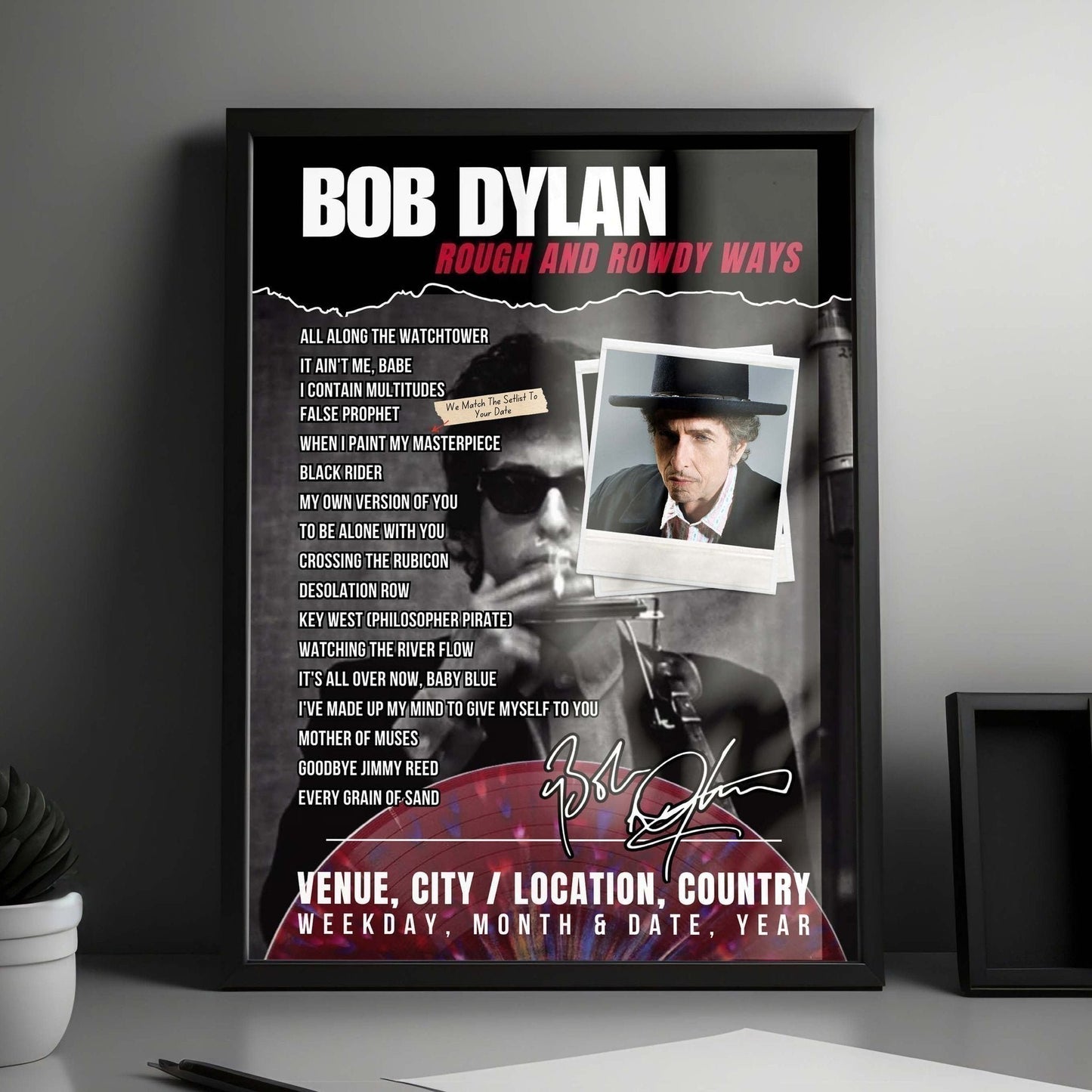 Bob Dylan Setlist Poster - BIC Windsor Hall, Bournemouth - November 1st, 2024
