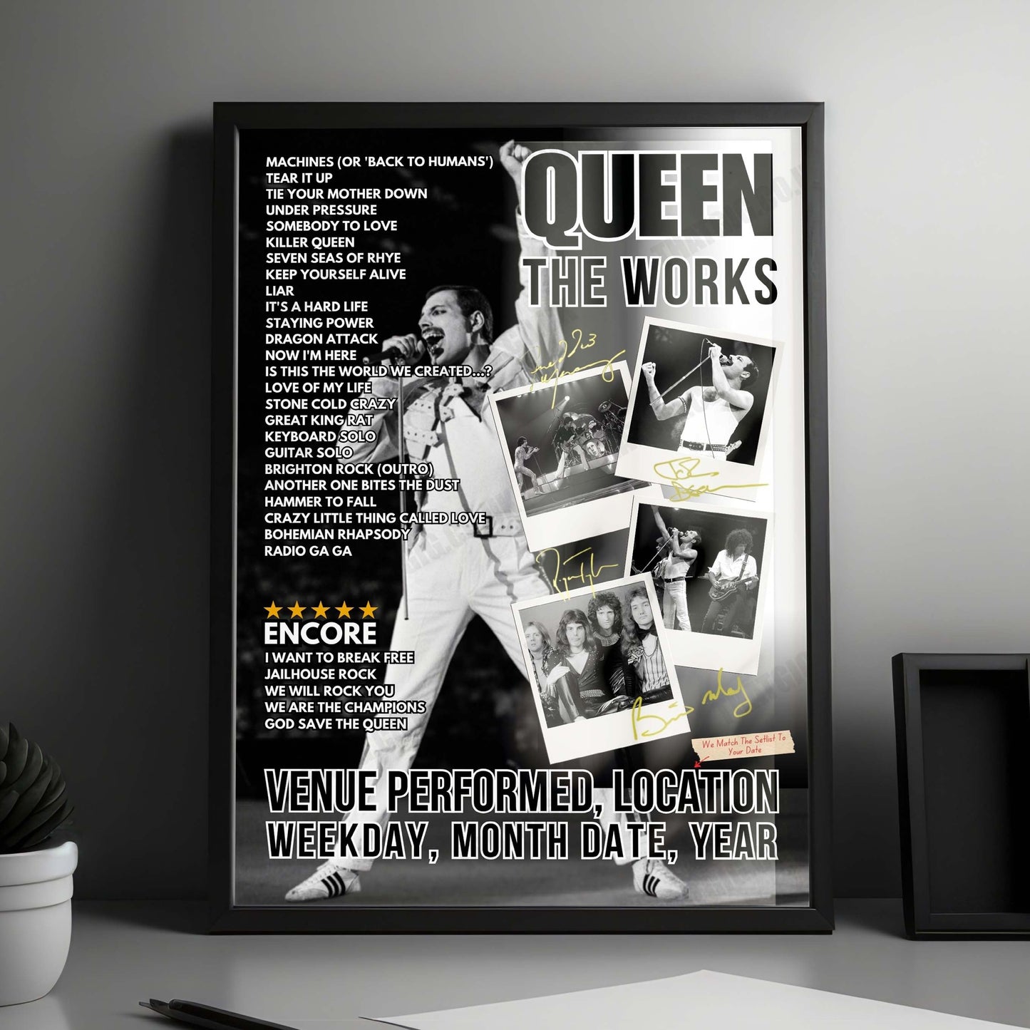 Queen Setlist Poster - Festhalle, Frankfurt - September 26th, 1984