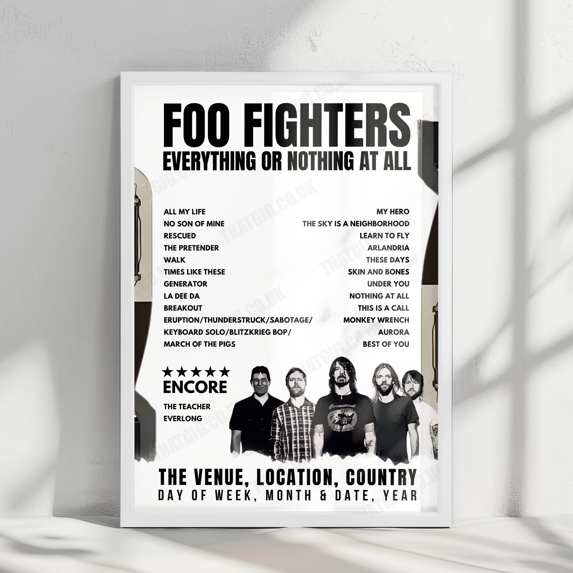Foo Fighters Setlist Poster - Hampden Park, Glasgow - June 17th, 2024