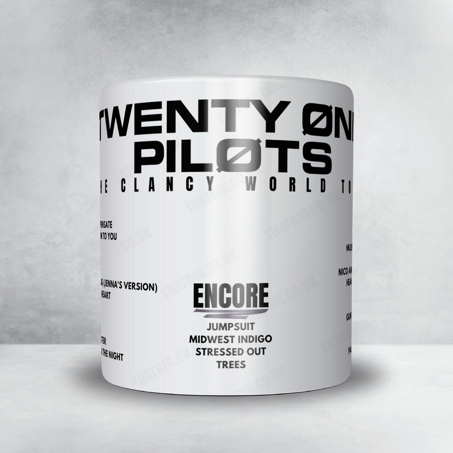 twenty one pilots Setlist Poster - The O2 Arena, London - May 13th, 2025