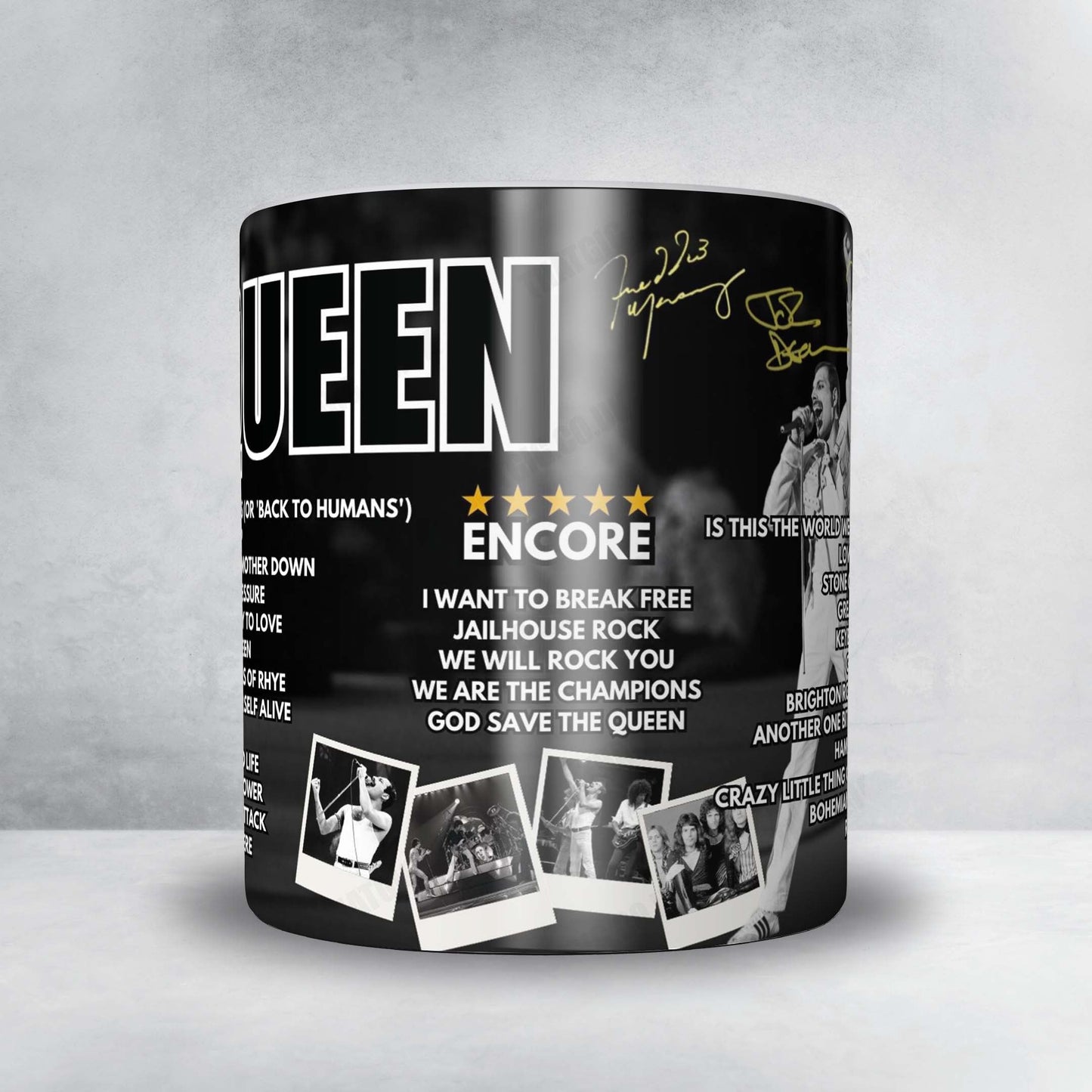 Queen Setlist Mug - Saturday Night Live, New York - September 25th, 1982