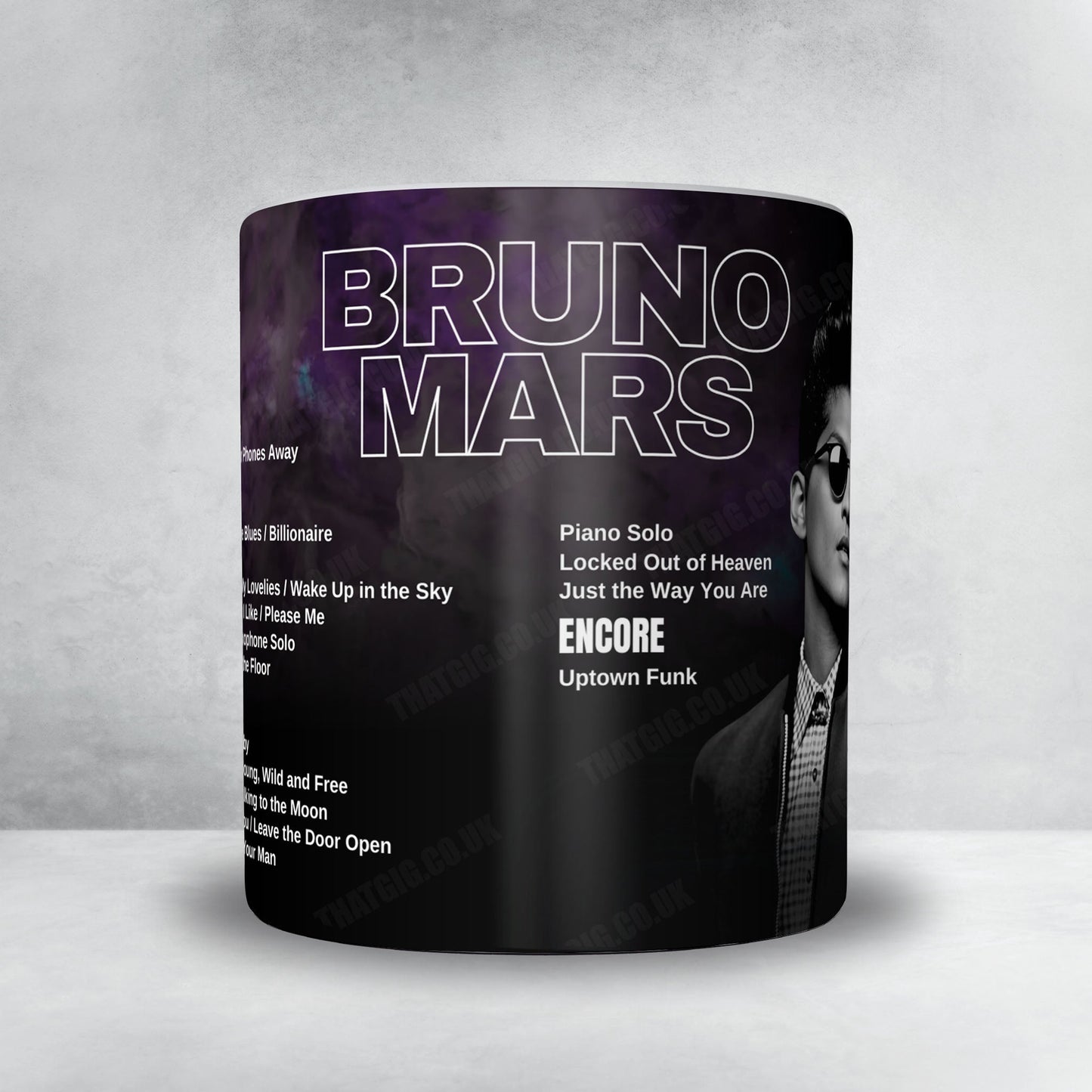 Bruno Mars Setlist Poster - Highland Festival Grounds at the Kentucky Expo Center, Louisville - September 17th, 2023