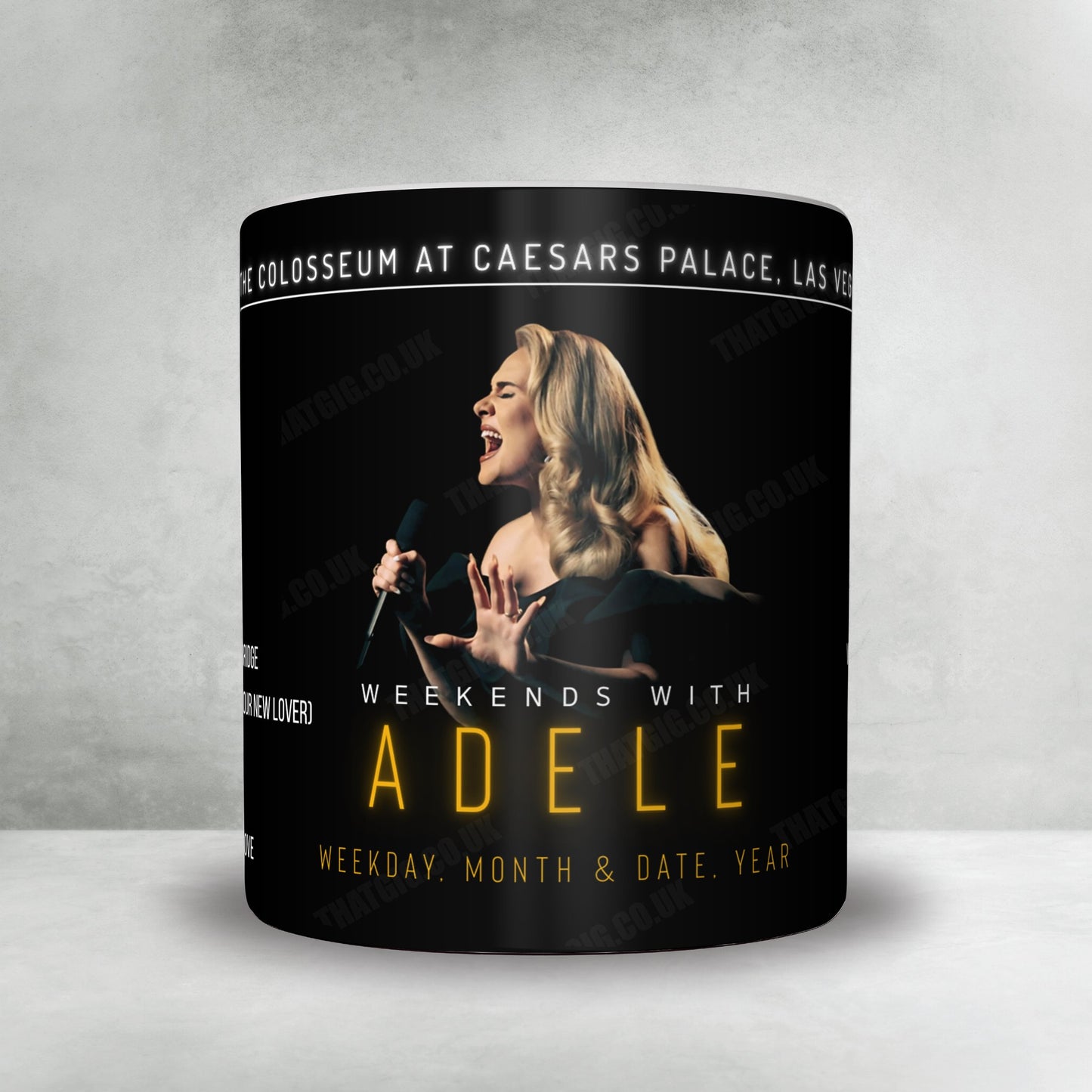 Adele Setlist Mug - The Colosseum at Caesars Palace, Las Vegas - February 10th, 2023