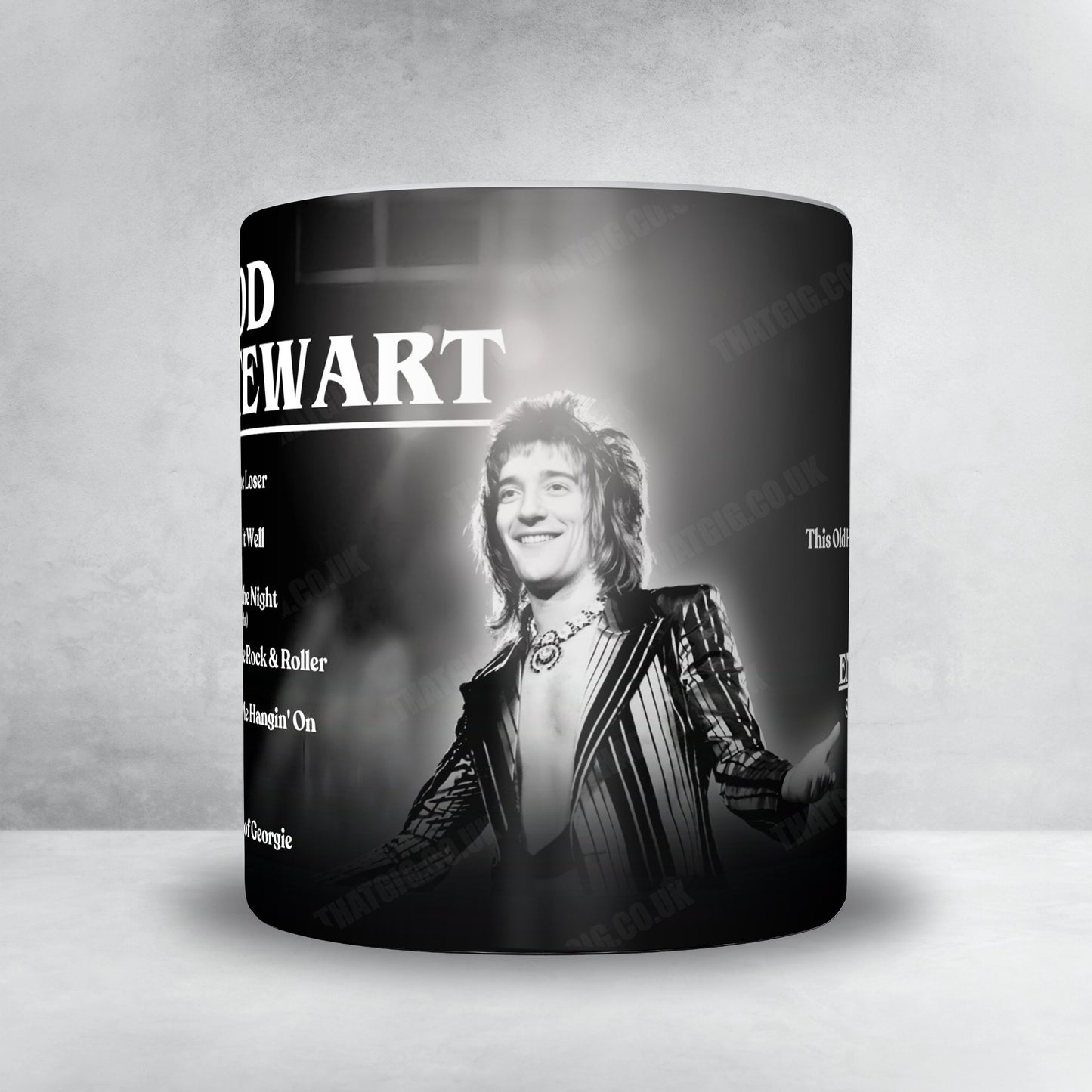 Rod Stewart Setlist Mug - Olympia Grand Hall, London, England - December 29th, 1978