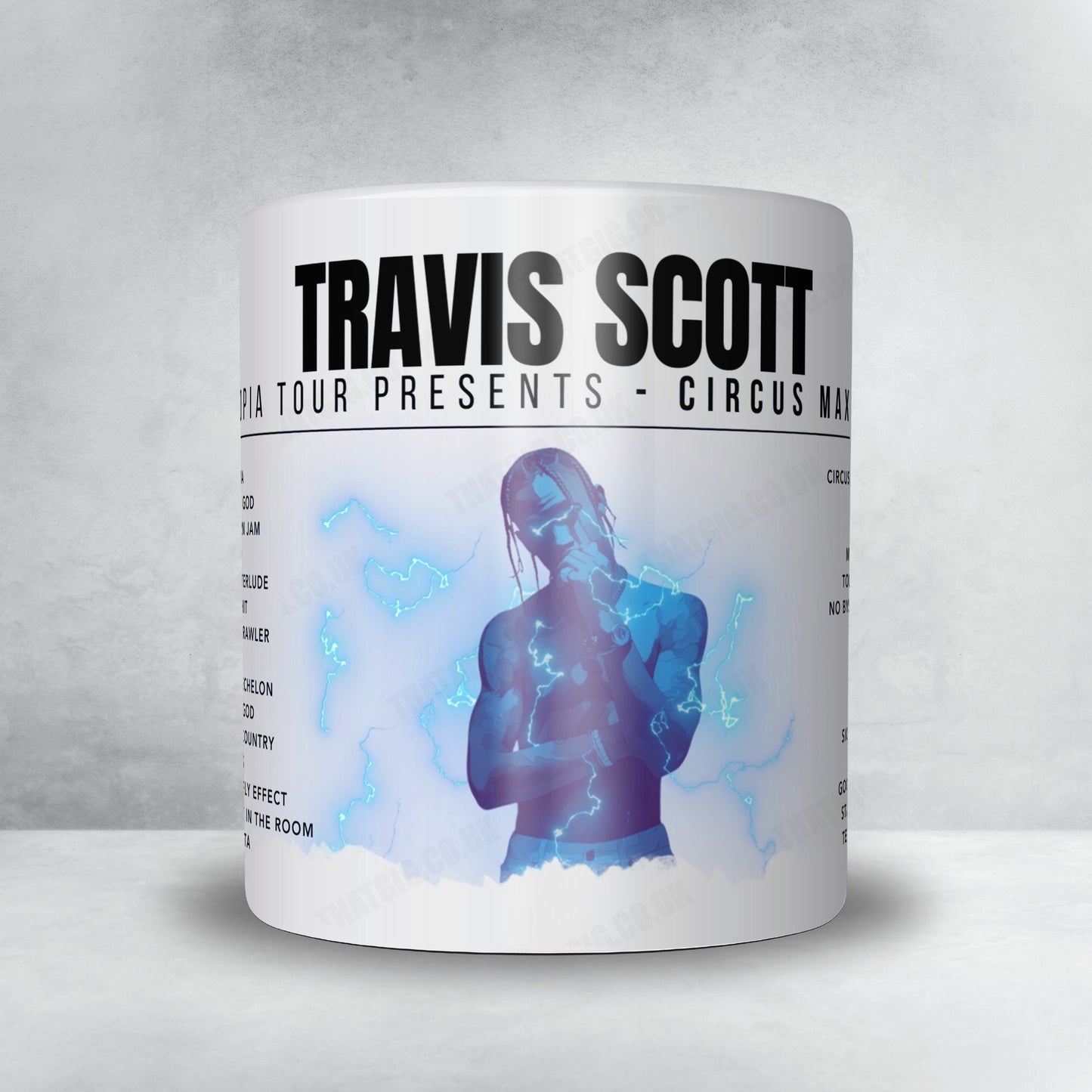 Travis Scott Setlist Mug - Centre Bell, Montreal - January 9th, 2024