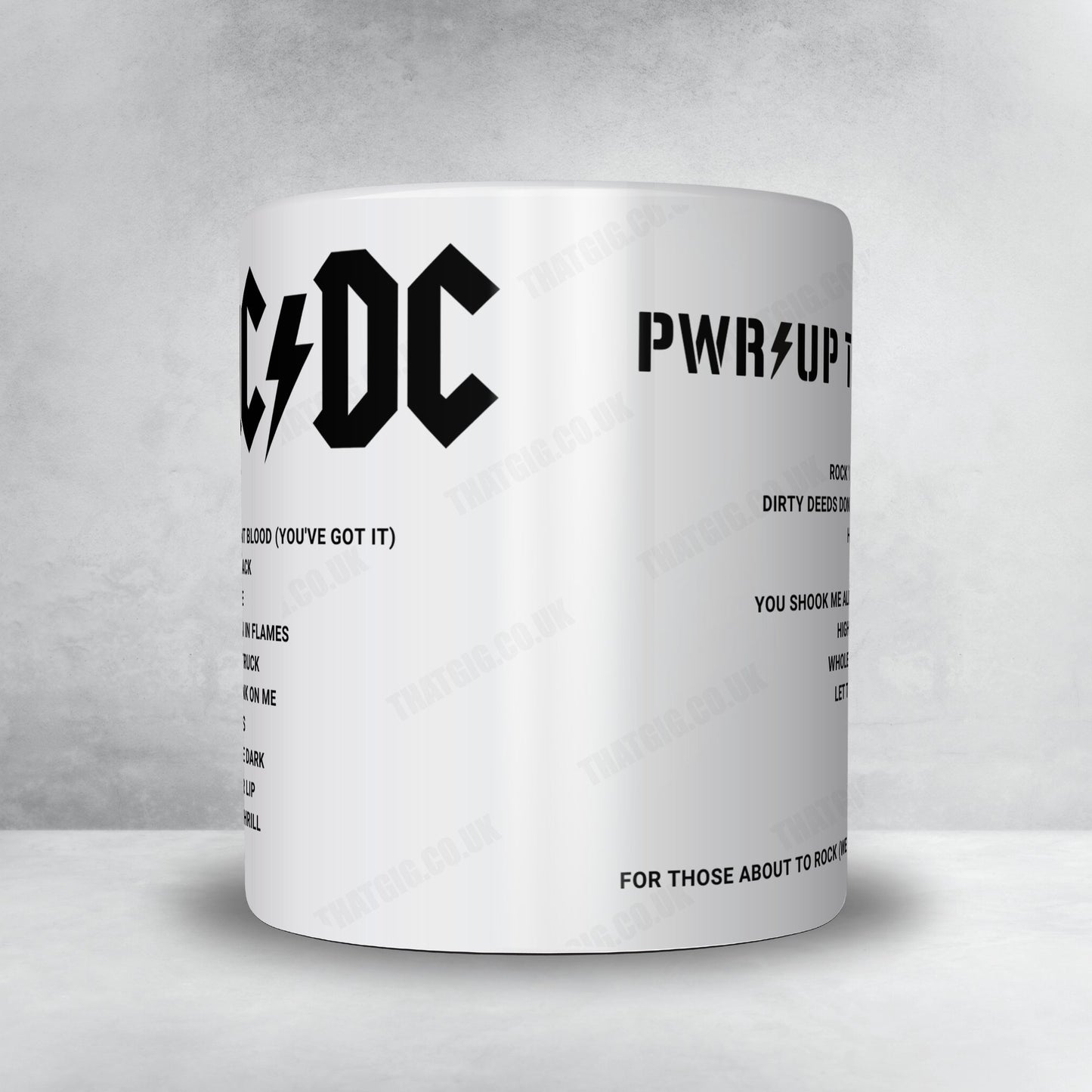 AC/DC Setlist Mug - RCF Arena Campovolo, Reggio nell'Emilia - May 25th, 2024