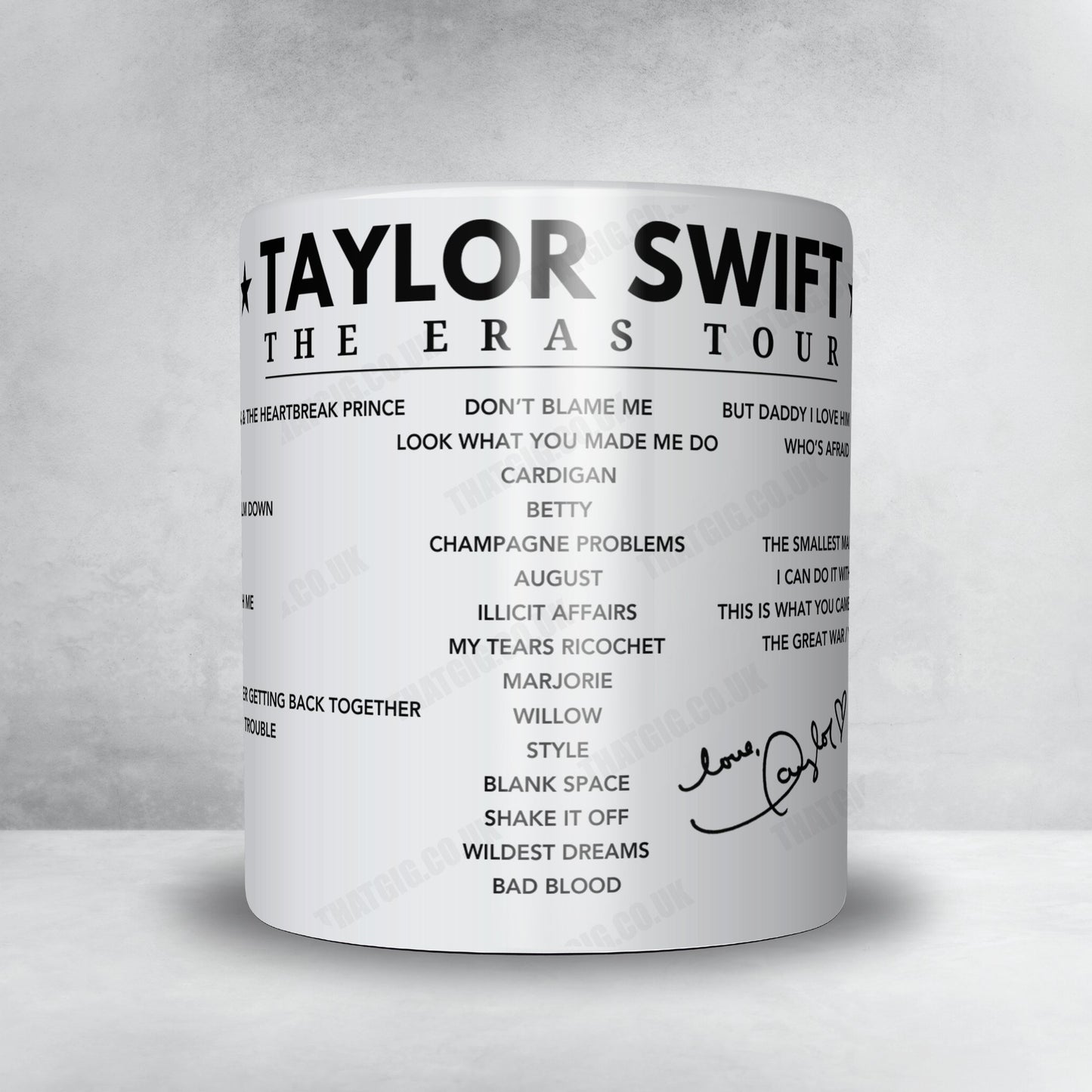 Taylor Swift Setlist Mug - Anfield, Liverpool, June 14th, 2024