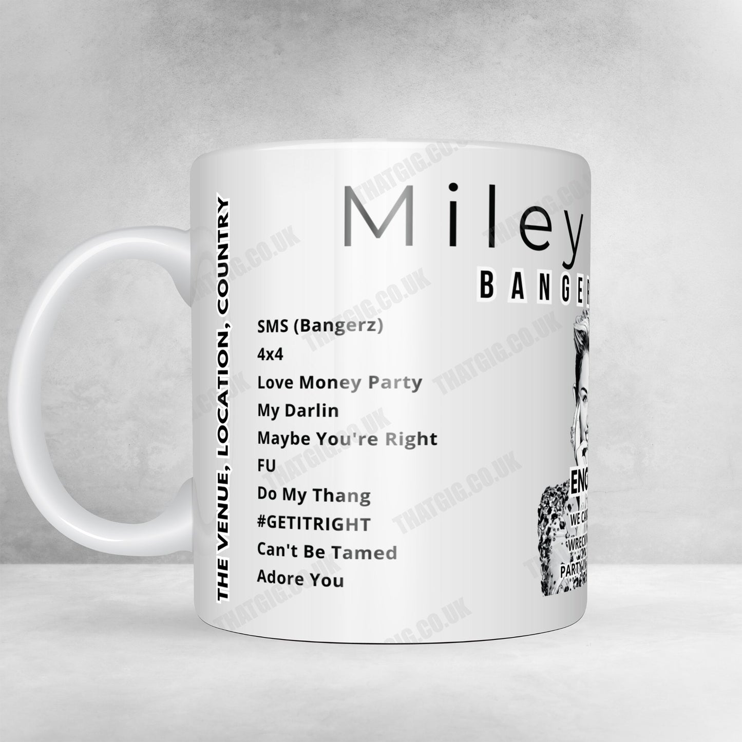 Miley Cyrus Setlist Mug - Telemundo Center, Miami - December 31st, 2022