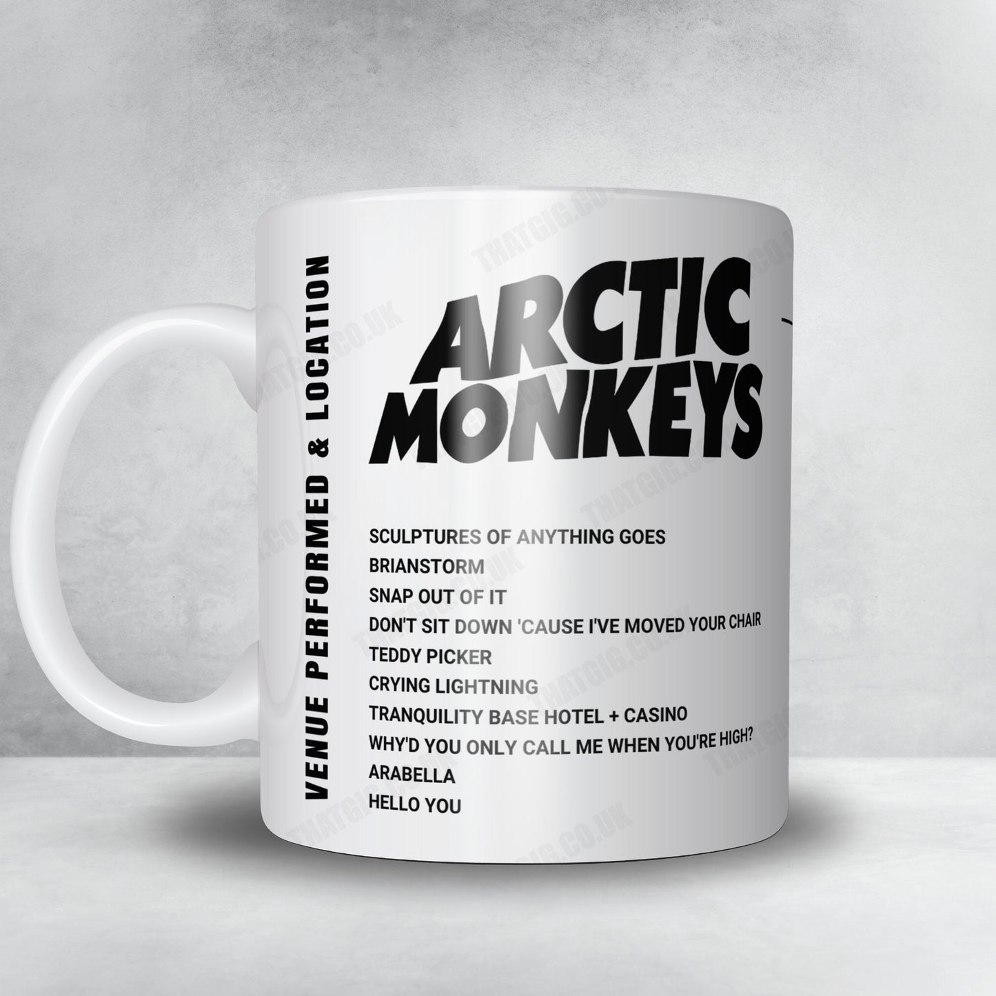 Arctic Monkeys Setlist Mug - Festival Site, Glenworth Valley - December 29th, 2022