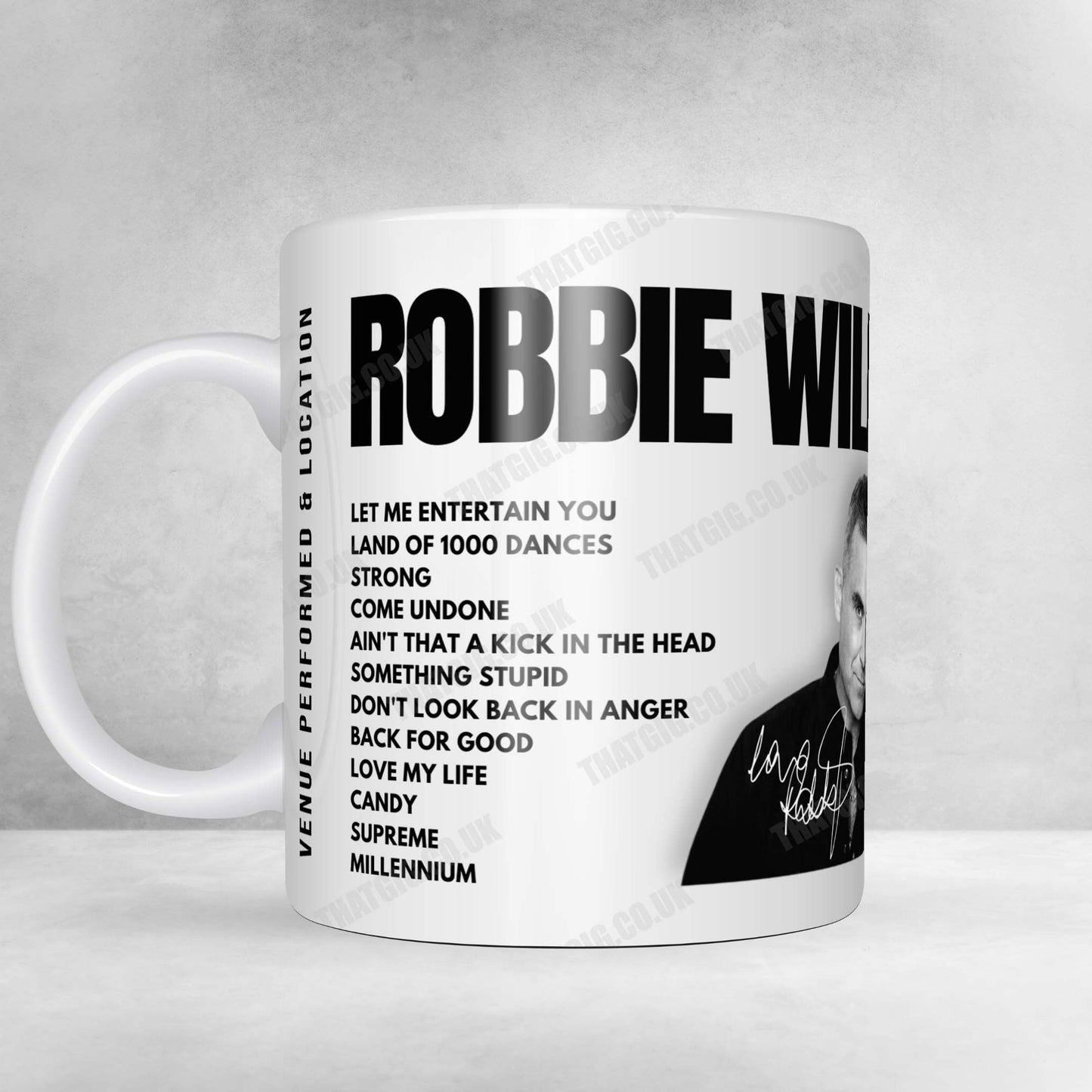 Robbie Williams Setlist Mug - Festivalpark, Werchter - June 28th, 2025