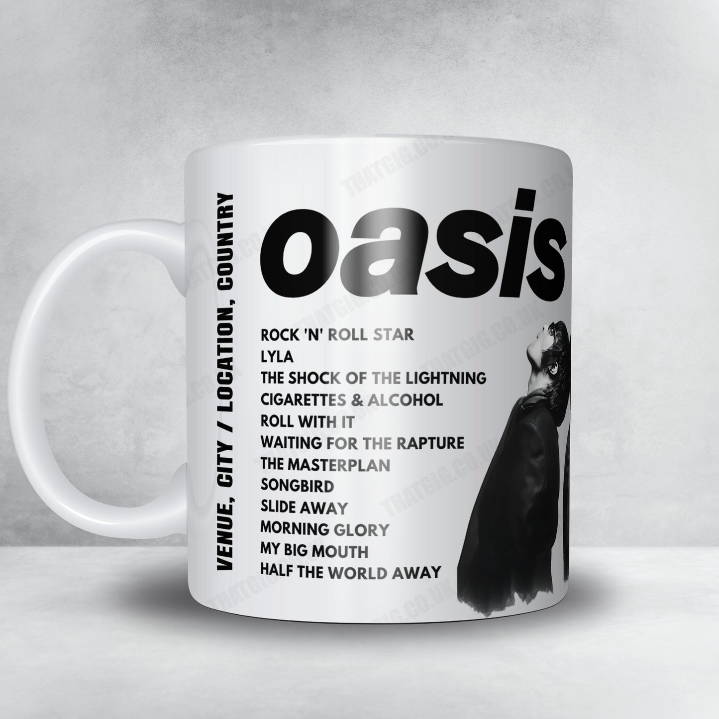 Oasis Setlist Mug - iTunes Festival, London, England - July 21st, 2009