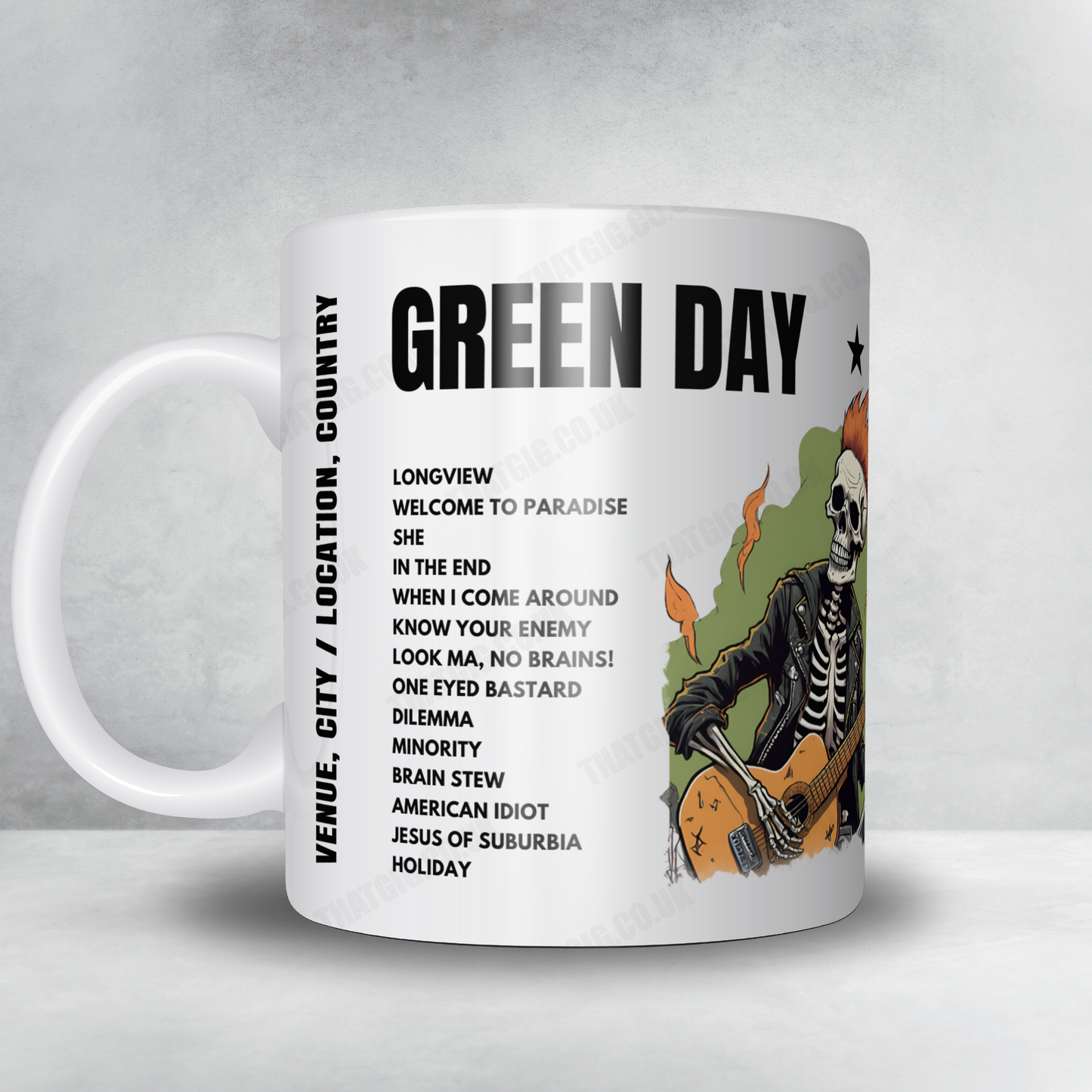 Green Day Setlist Poster - Coachella Festival 2025 - April 12th, 2025