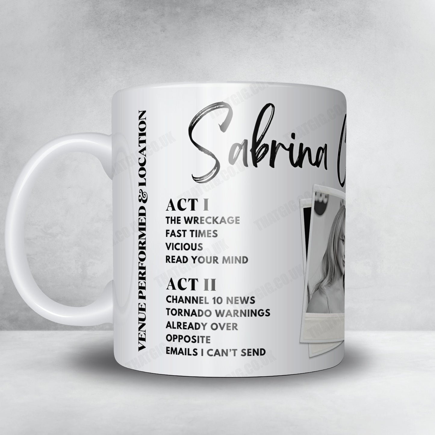 Sabrina Carpenter Setlist Mug - Kia Forum, Inglewood, CA, USA - November 18th, 2024