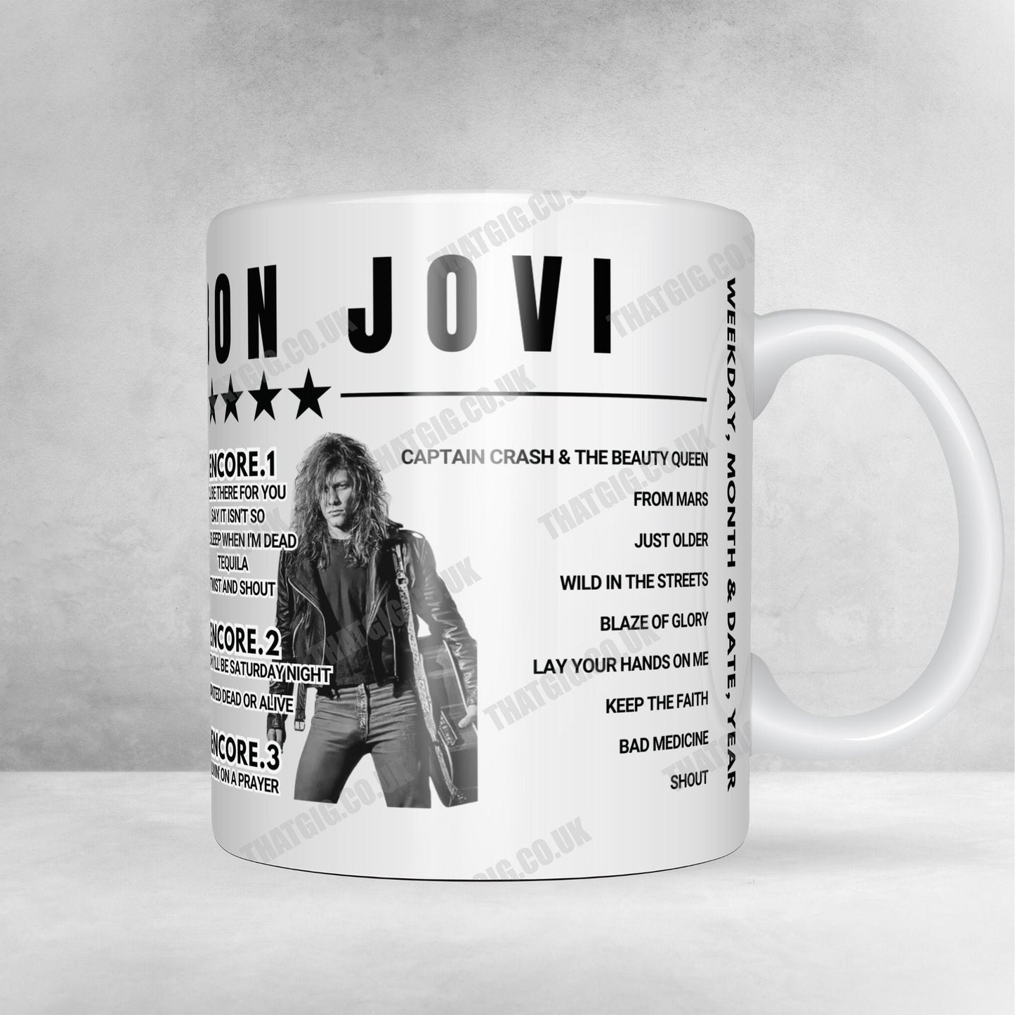 Bon Jovi Setlist Poster - Hampden Park, Glasgow - July 3rd, 2013