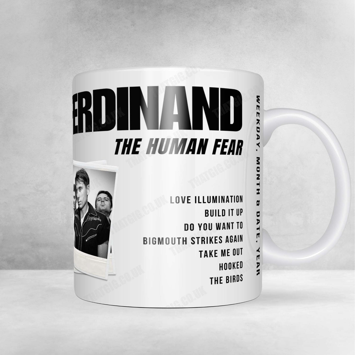 Franz Ferdinand Setlist Mug - Hillsborough Park, Sheffield - July 26th, 2025