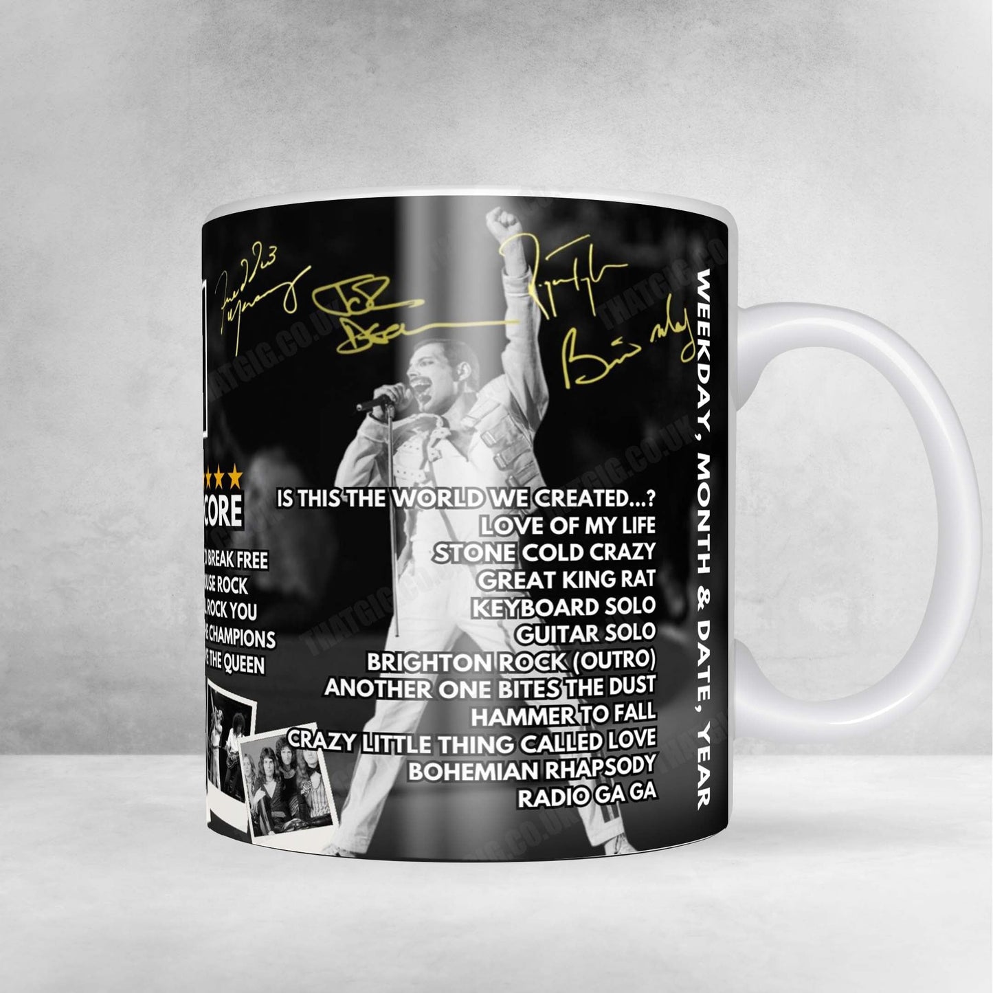 Queen Setlist Mug - Festhalle, Frankfurt - September 26th, 1984