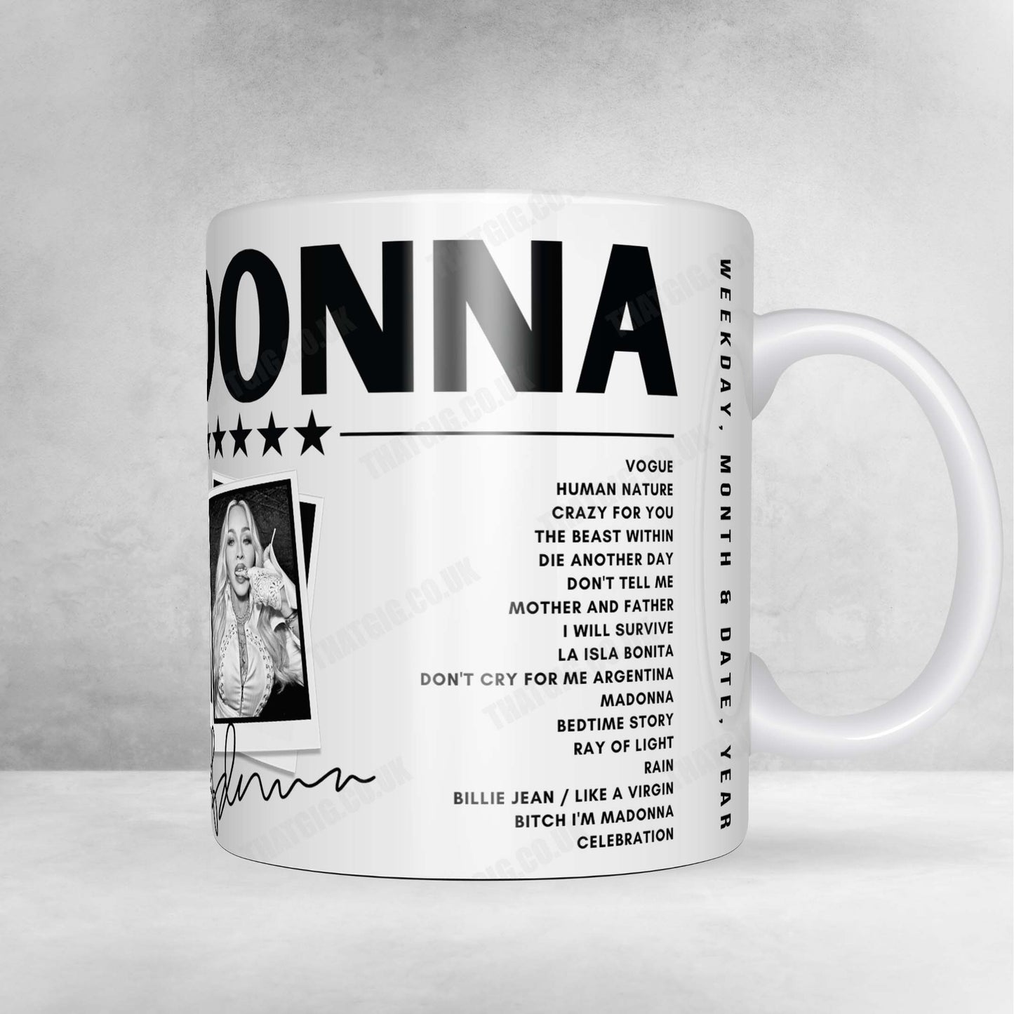 Madonna Setlist Poster - Capital One Arena, Washington DC - December 19th, 2023