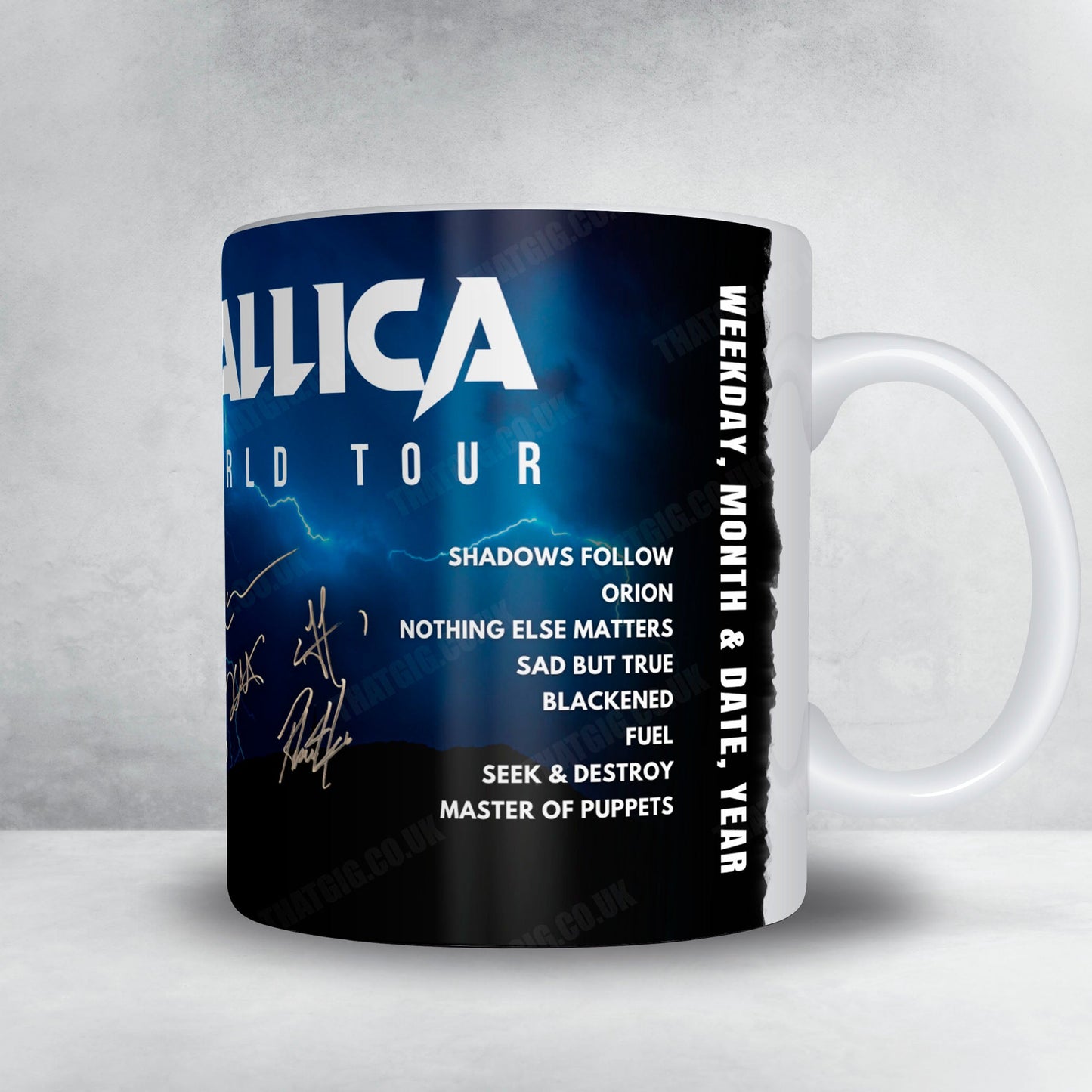 Metallica Setlist Mug - Raymond James Stadium, Tampa - June 8th, 2025