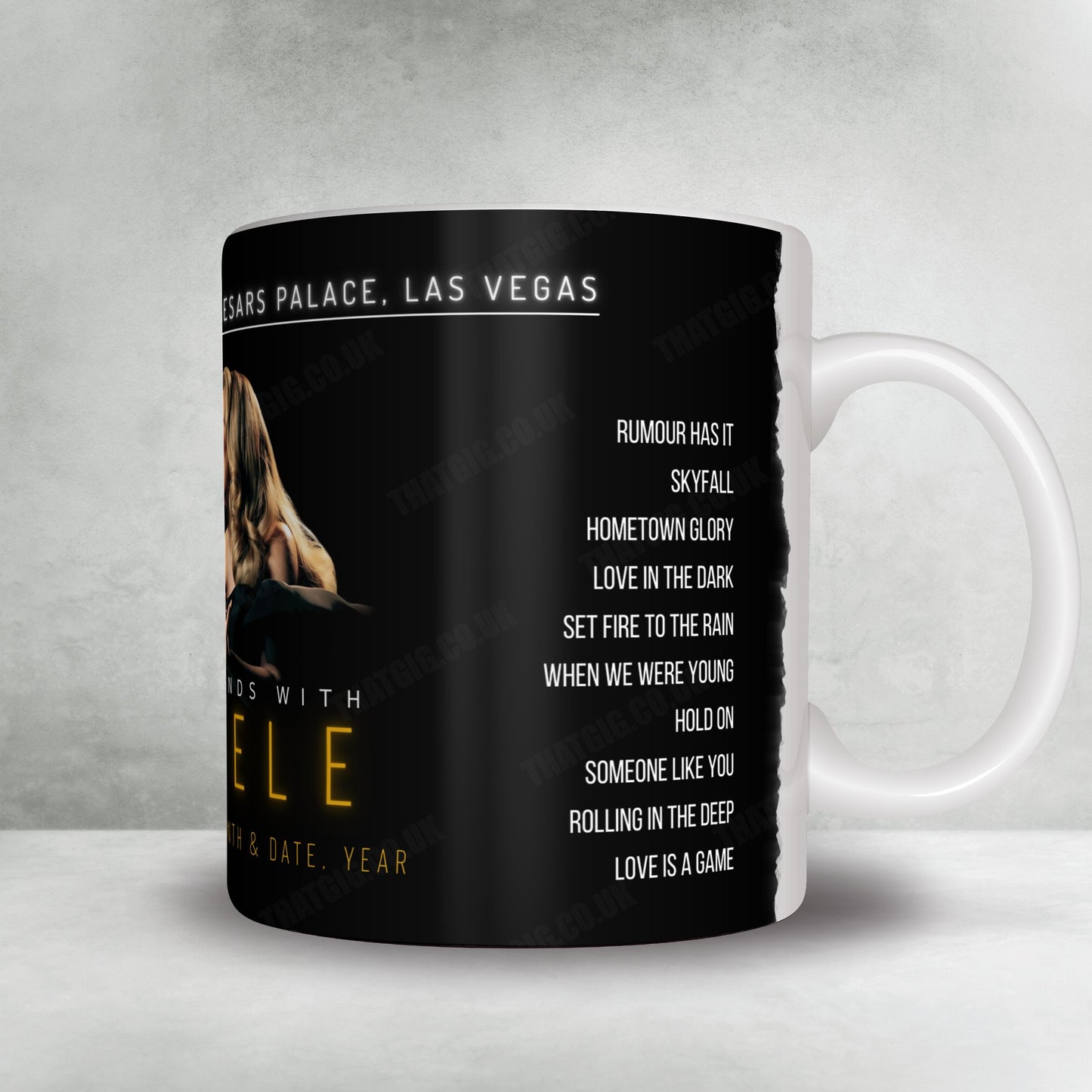 Adele Setlist Mug - The Colosseum at Caesars Palace, Las Vegas - December 31st, 2022