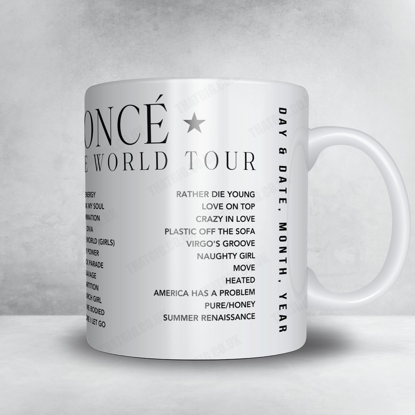 Beyoncé Setlist Poster - Raymond James Stadium, Tampa - August 16th, 2023