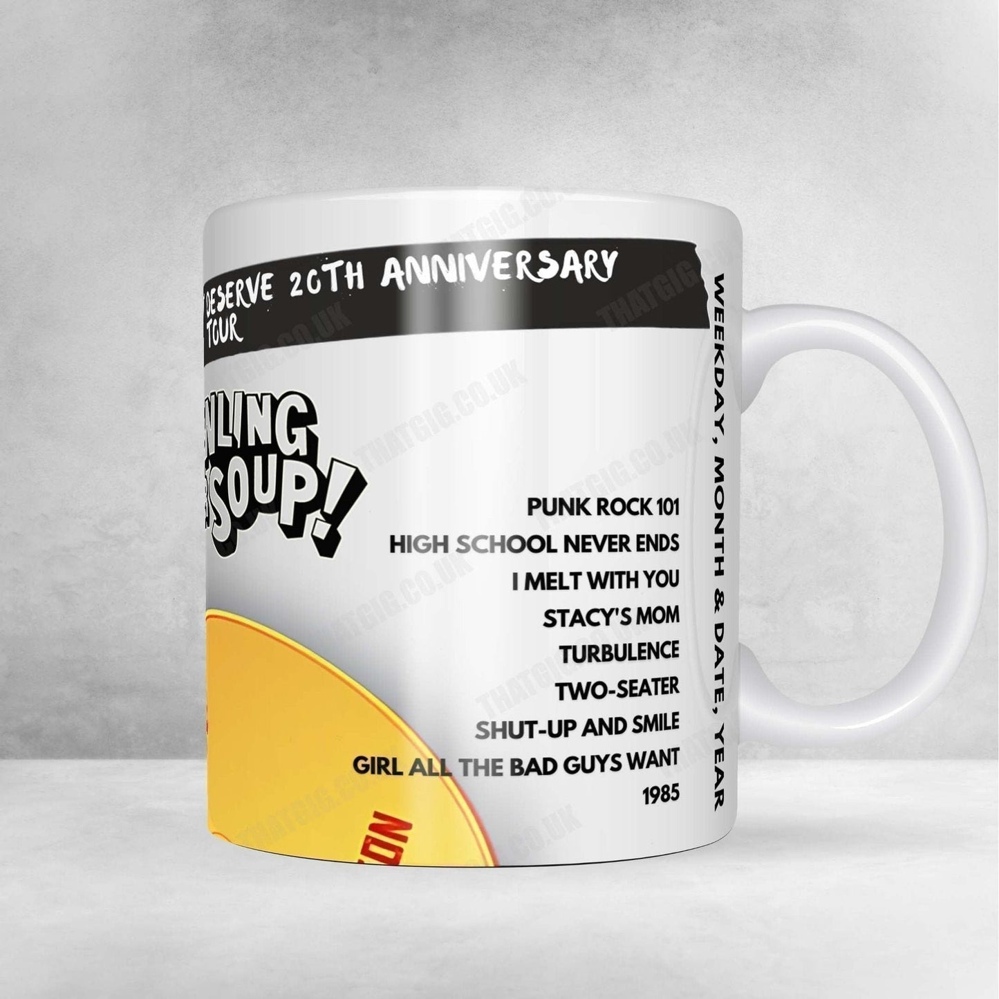 Bowling for Soup Setlist Poster - Union Hall Edmonton - October 16th, 2024