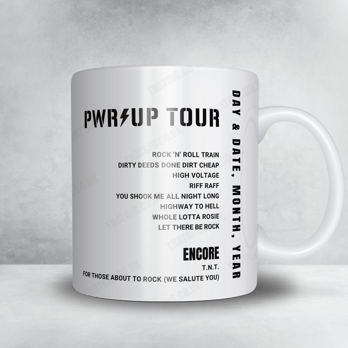 AC/DC Setlist Mug - Veltins-Arena, Gelsenkirchen - May 17th, 2024