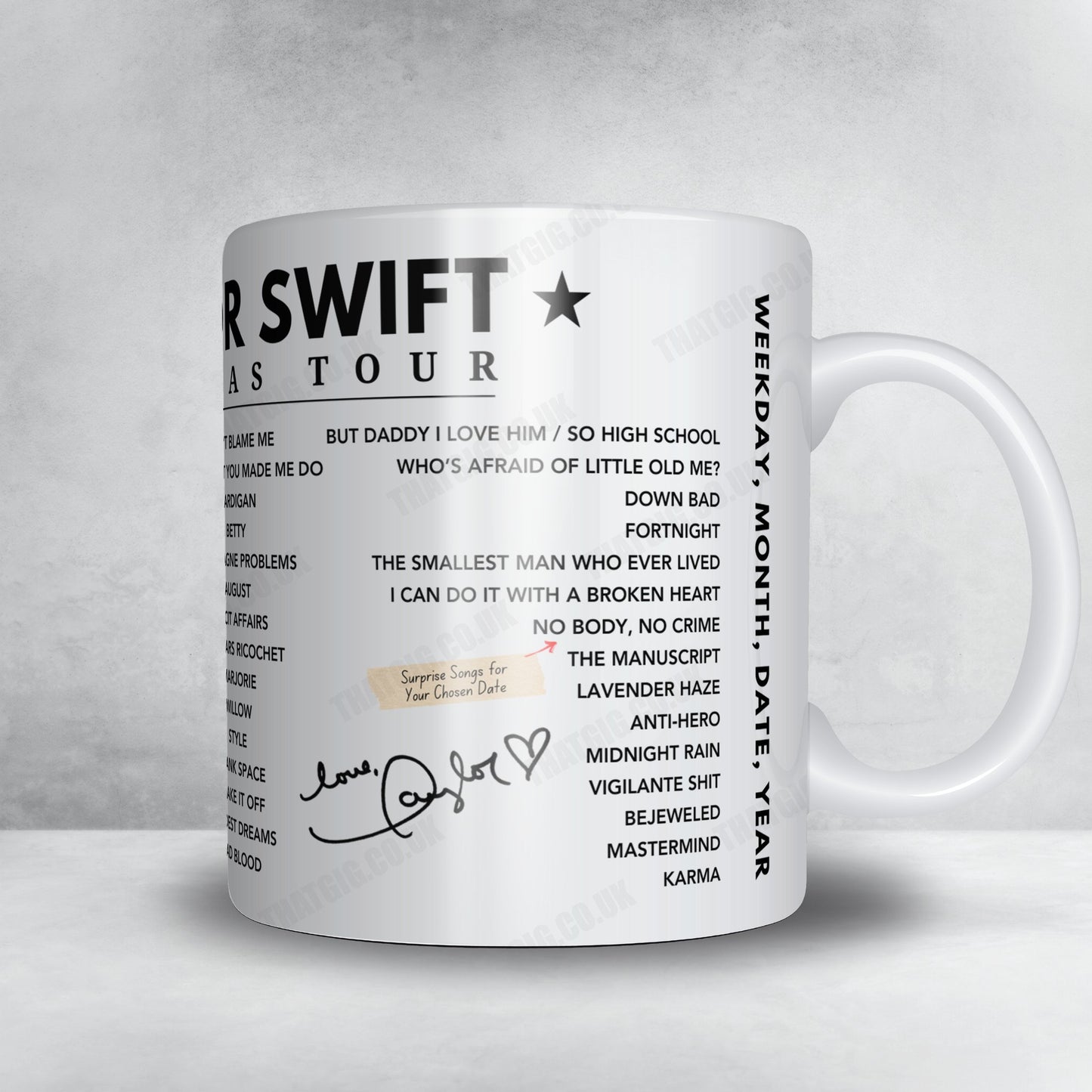 Taylor Swift Setlist Poster - Rogers Centre, Toronto, Canada - November 14th, 2024