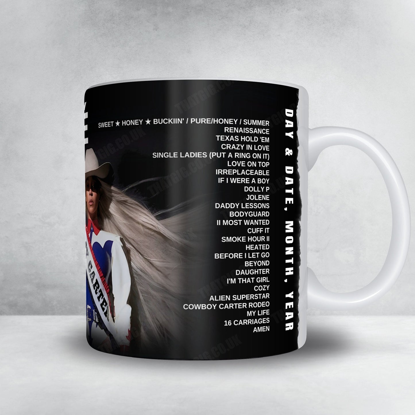 Beyoncé Setlist Mug - Tottenham Hotspur Stadium, London - June 5th, 2025