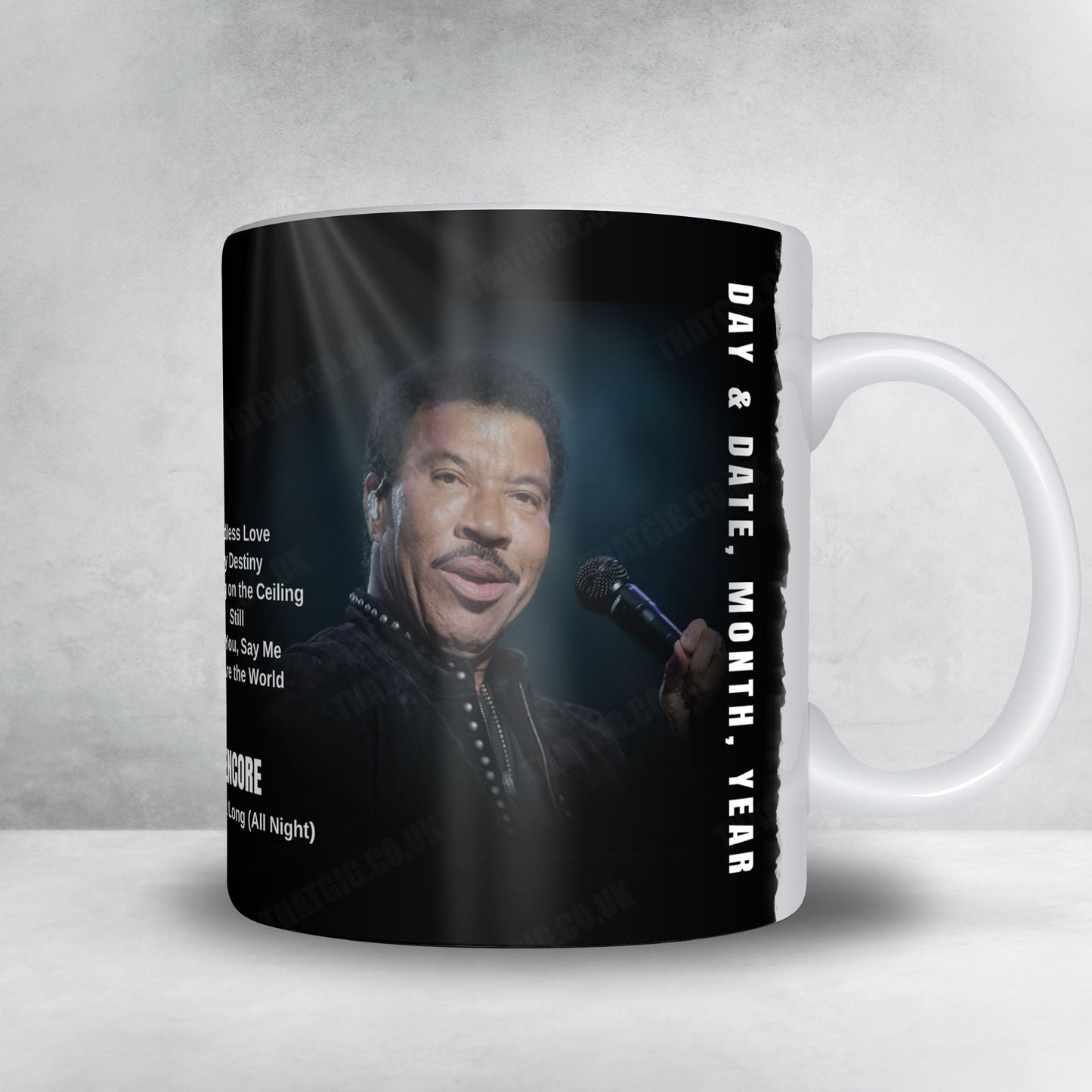 Lionel Richie Setlist Mug - The O2 Arena, London - June 6th, 2025