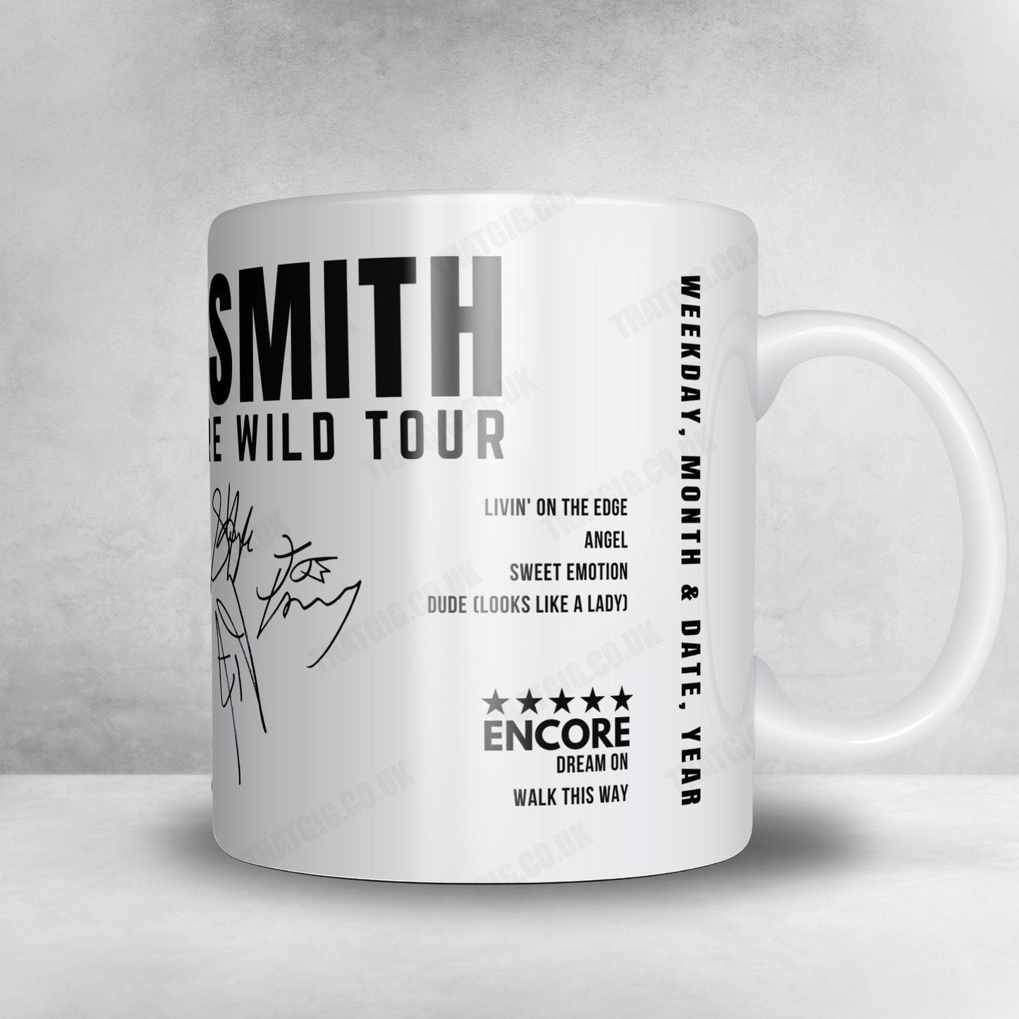 Aerosmith Setlist Mug - Park Theater at Park MGM, Las Vegas - April 8th, 2019