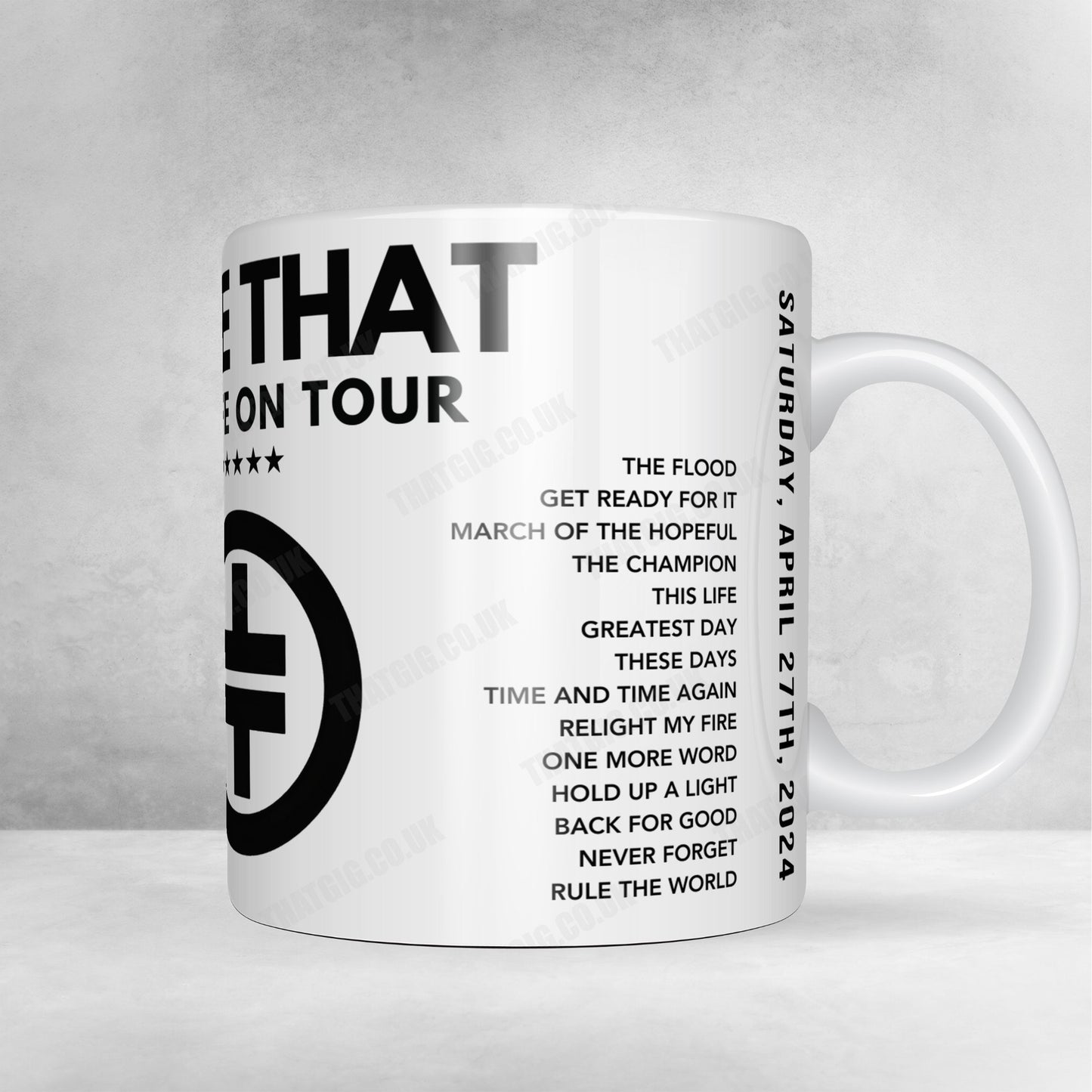 Take That "Ashton Gate Concert" Setlist Poster - June 9th, 2024