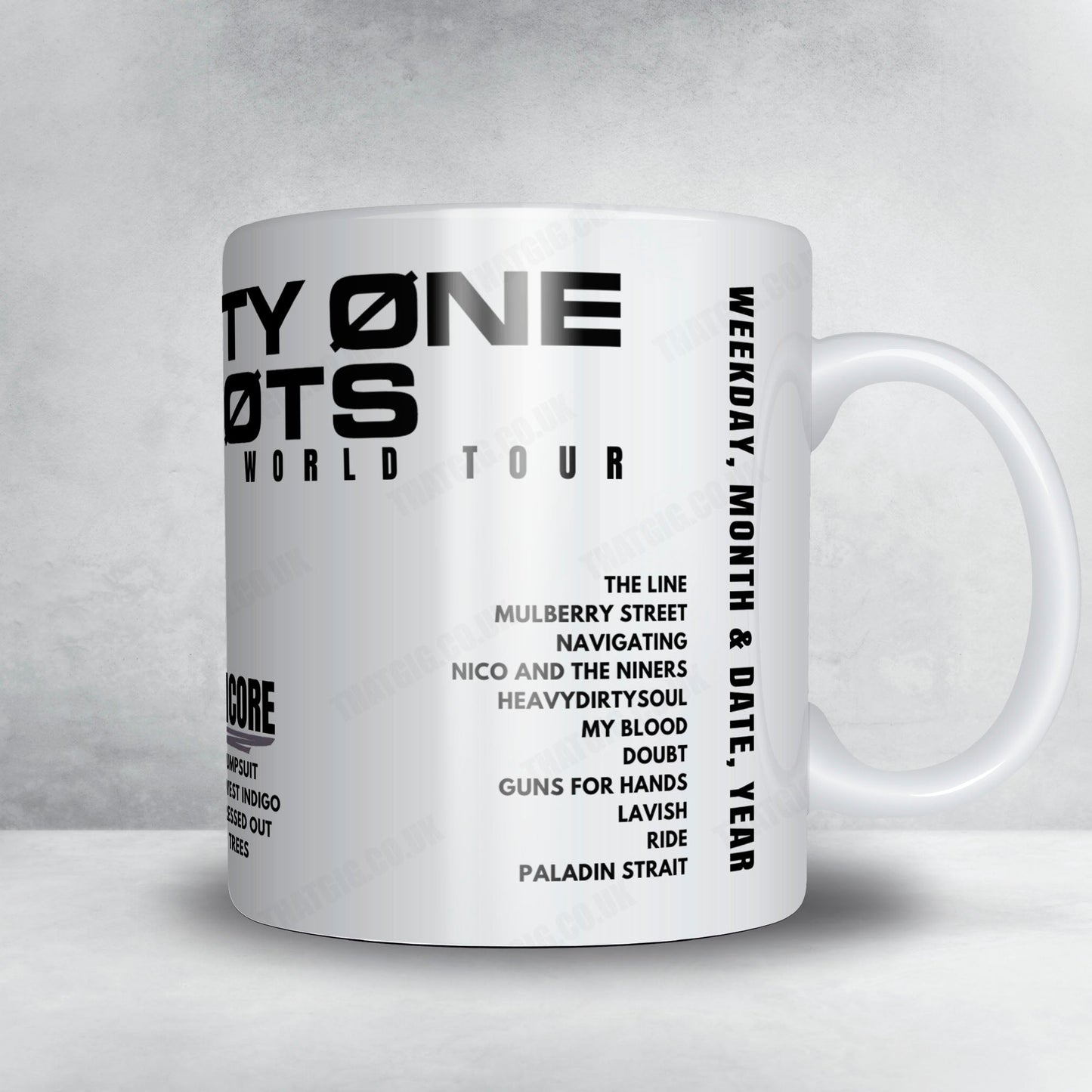 twenty one pilots Setlist Poster - The O2 Arena, London - May 13th, 2025