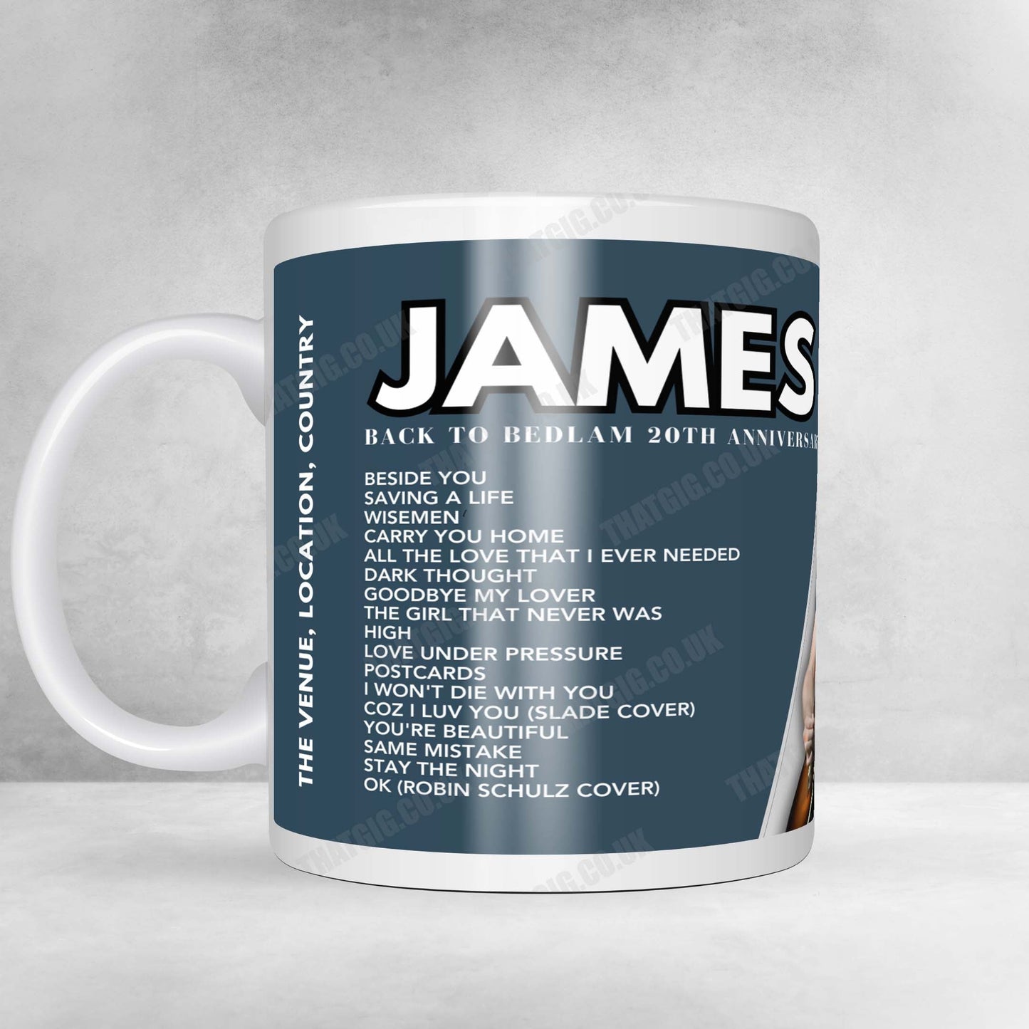 James Blunt Setlist Mug - The O2 Arena, London - February 16th, 2025