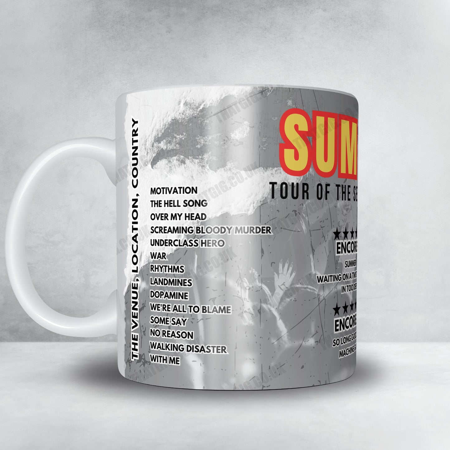 Sum 41 Setlist Mug - Agrobaan, Ysselsteyn - June 28th, 2024