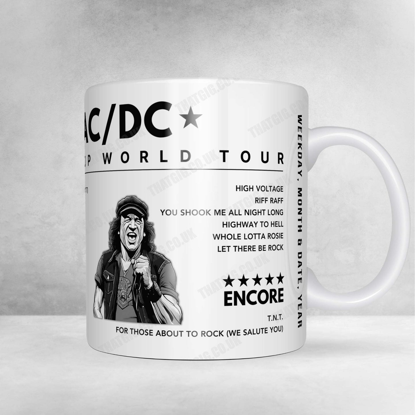 AC/DC Setlist Mug - Stockholms Stadion, Stockholm - June 3rd, 2010