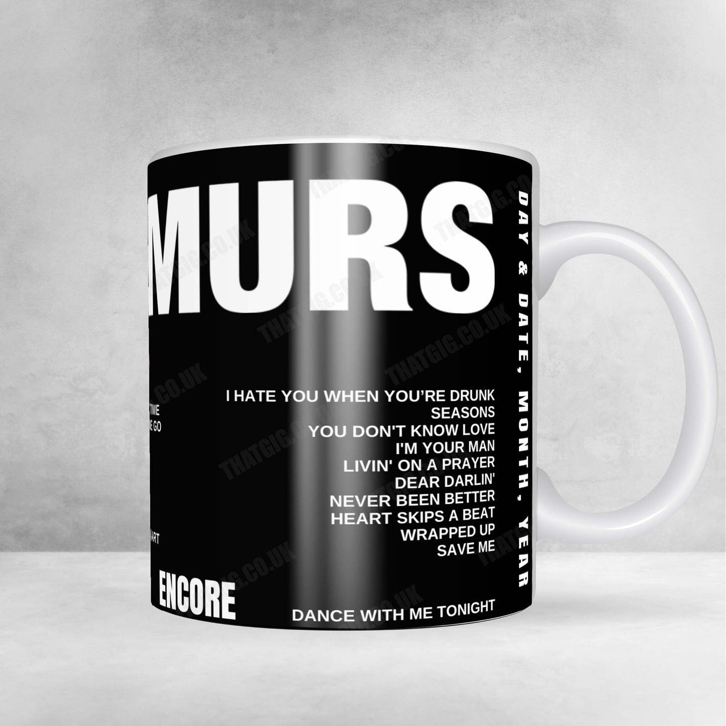 Olly Murs Setlist Mug - The O2 Arena, London - May 25th, 2025