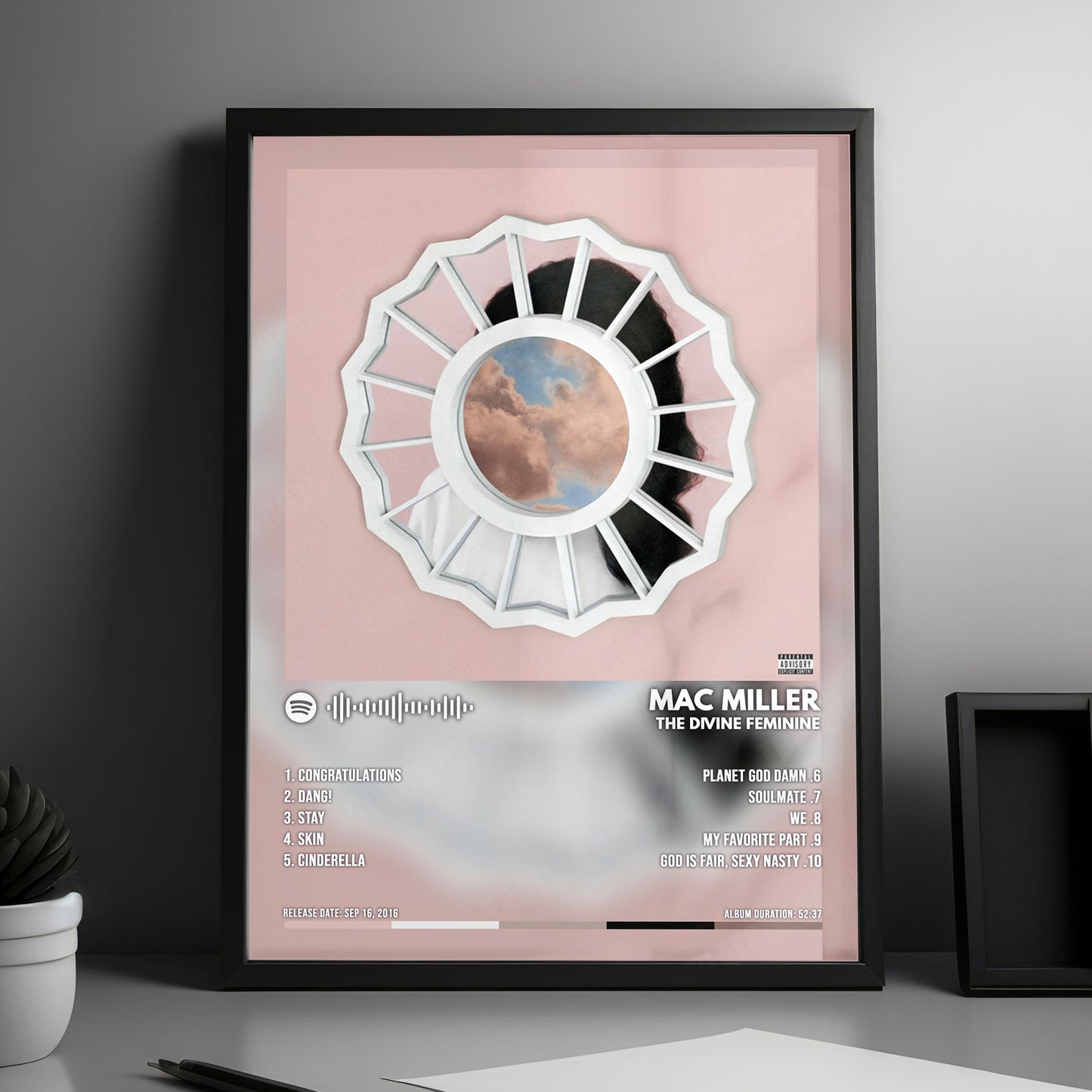 Mac Miller "The Divine Feminine" Album Cover Poster - with Complete Tracklist