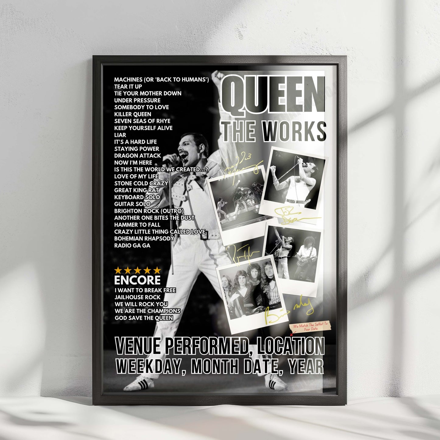 Queen Setlist Poster - Festhalle, Frankfurt - September 26th, 1984