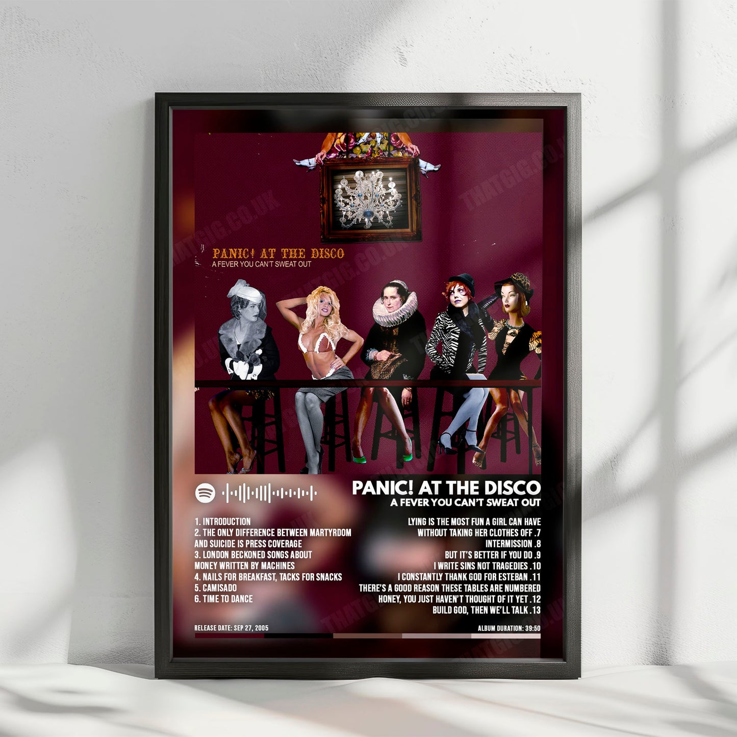 Panic! At The Disco "A Fever You Can't Sweat Out " Album Cover Poster - with Complete Tracklist