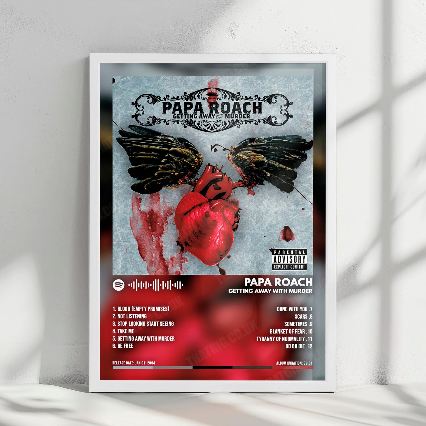 Papa Roach "Getting Away with Murder " Album Cover Poster - with Complete Tracklist