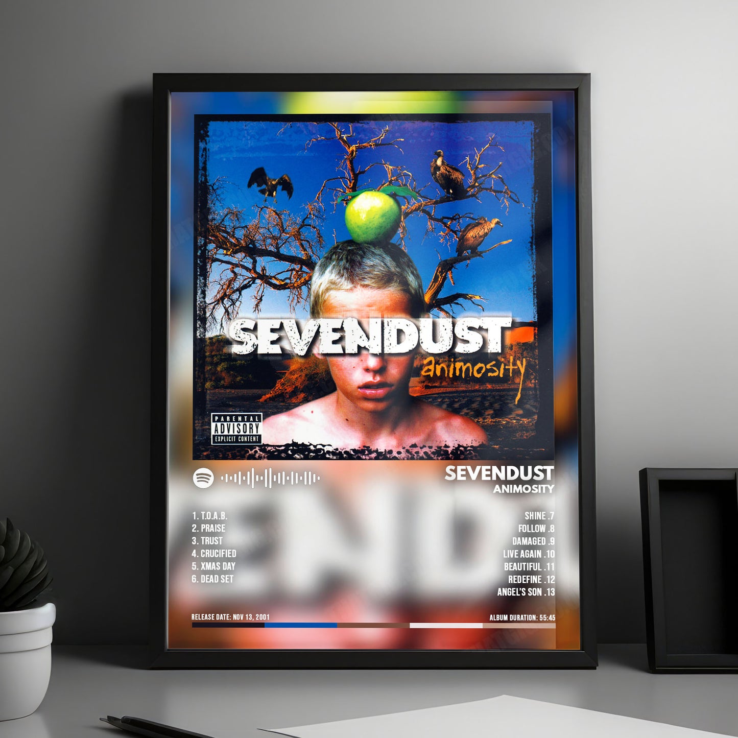 Sevendust "Animosity " Album Cover Poster - with Complete Tracklist